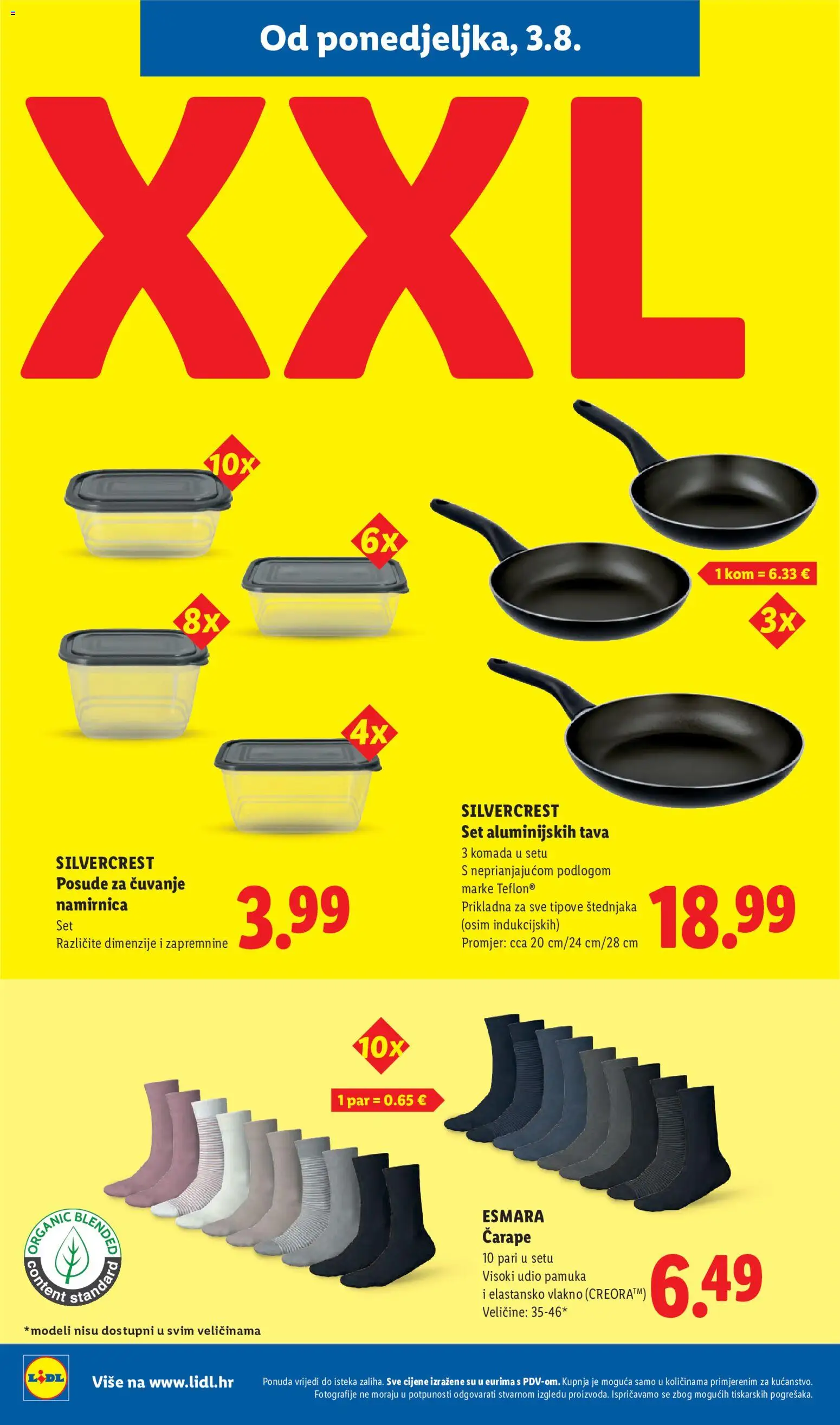 Lidl katalog | vrijedi od 03.08.2026 | Stranica: 30 | Proizvodi: Čarape, Tava, Posuđe