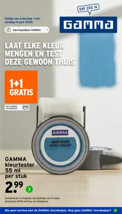 GAMMA folder - Voorbeeld van een folder van GAMMA, geldig van 01.06.2026