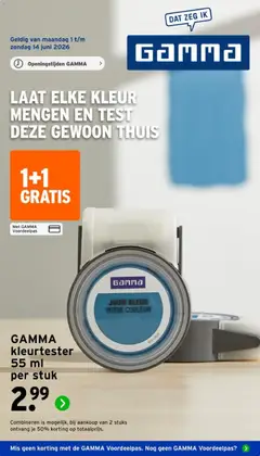 GAMMA folder - Voorbeeld van een folder van GAMMA, geldig van 01.06.2026
