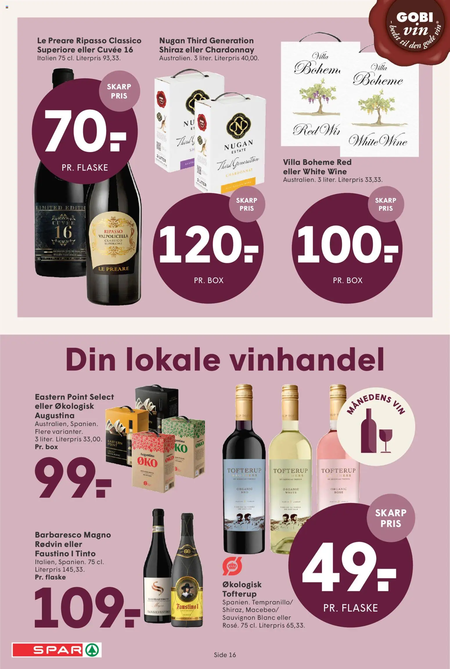 Spar tilbudsavis – gyldig fra 04/09/2026 | Side: 18 | Produkter: Vin, Rødvin