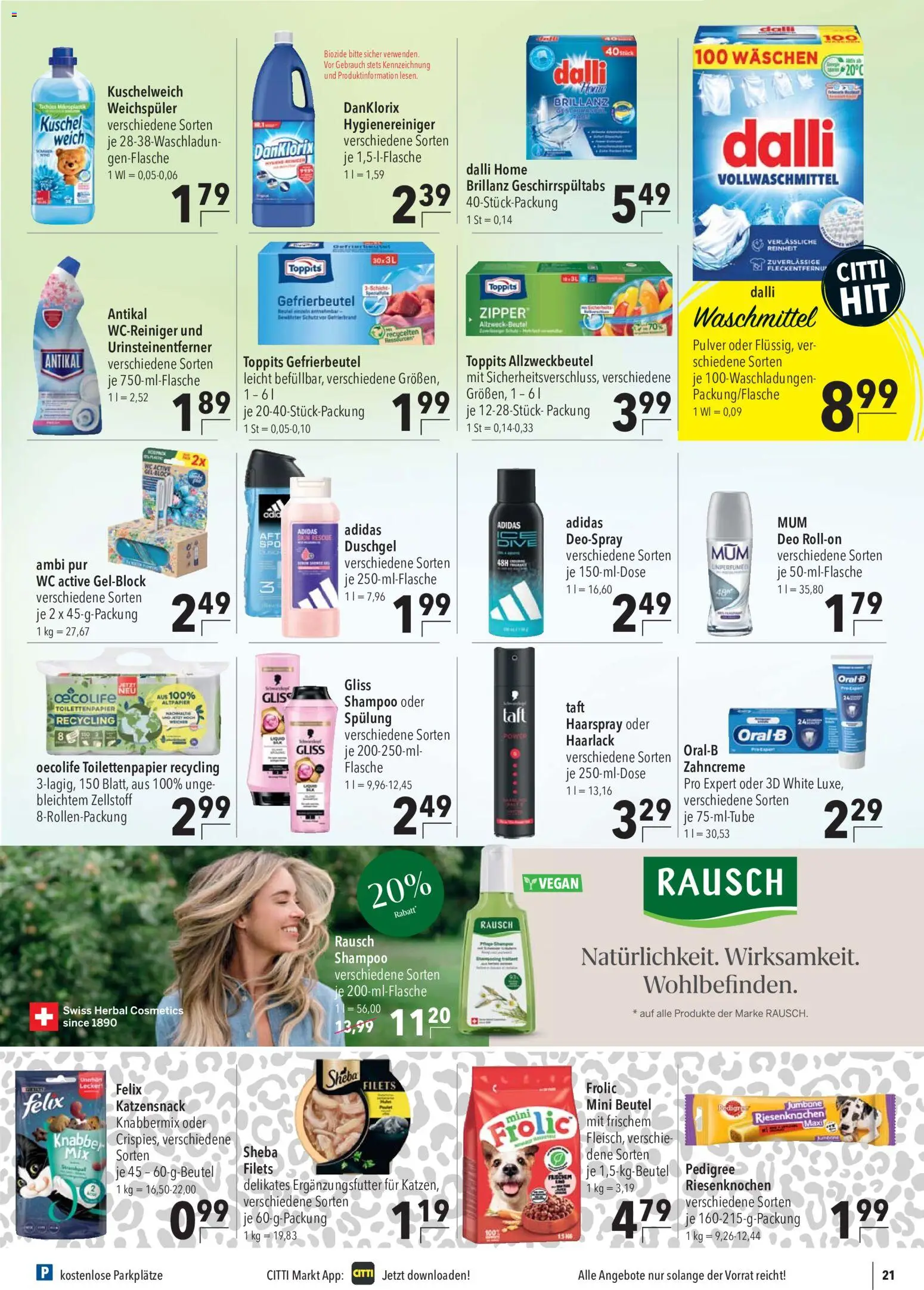 CITTI Markt Prospekt – gültig ab 29.07.2026 | Seite: 23 | Produkte: Shampoo, Haarspray, Duschgel, Pedigree