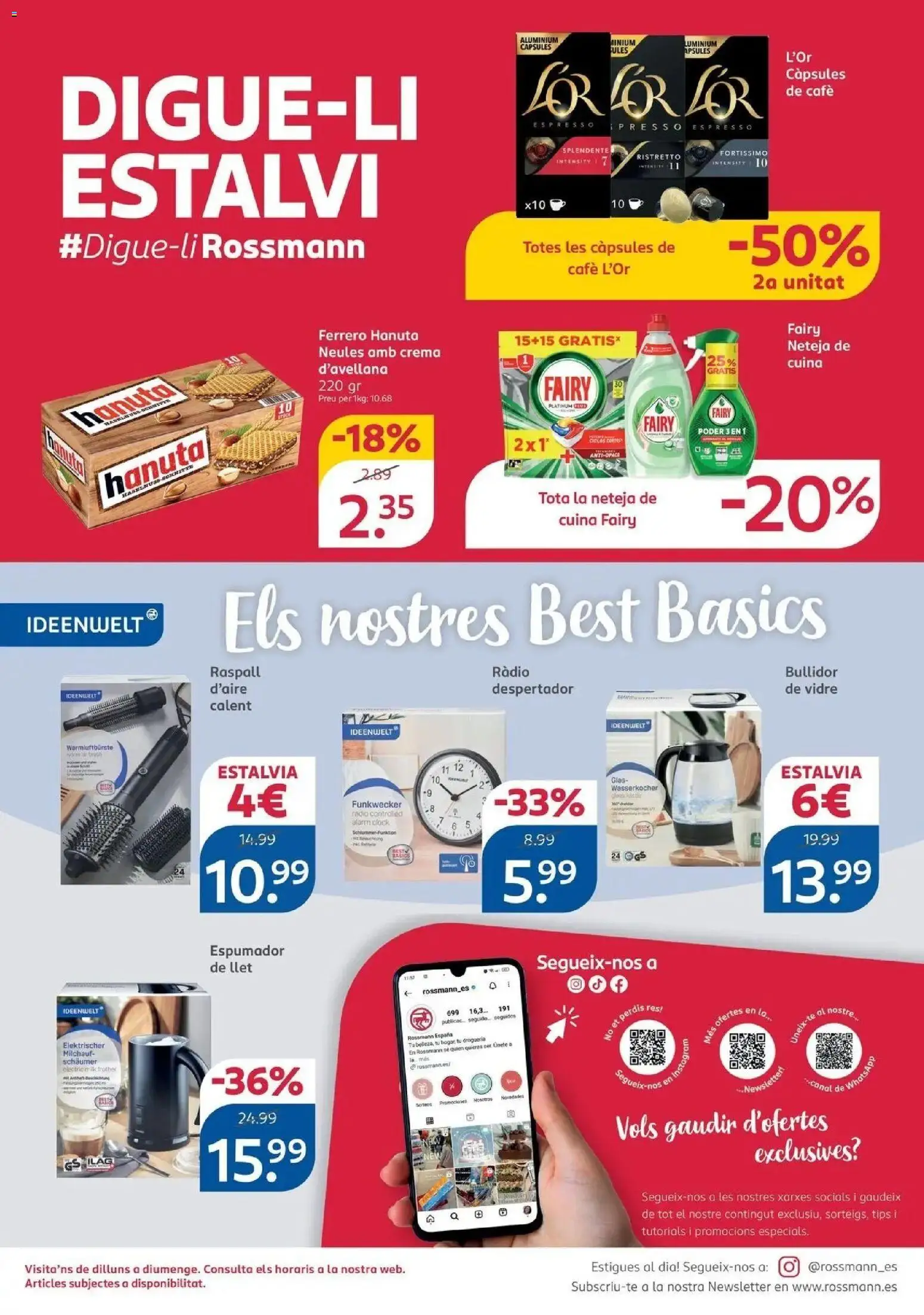 ROSSMANN - Digue-li Estalvi 28/09/2026 - 03/10/2026 | Página: 8 | Productos: Café, Crema, Radio, Despertador