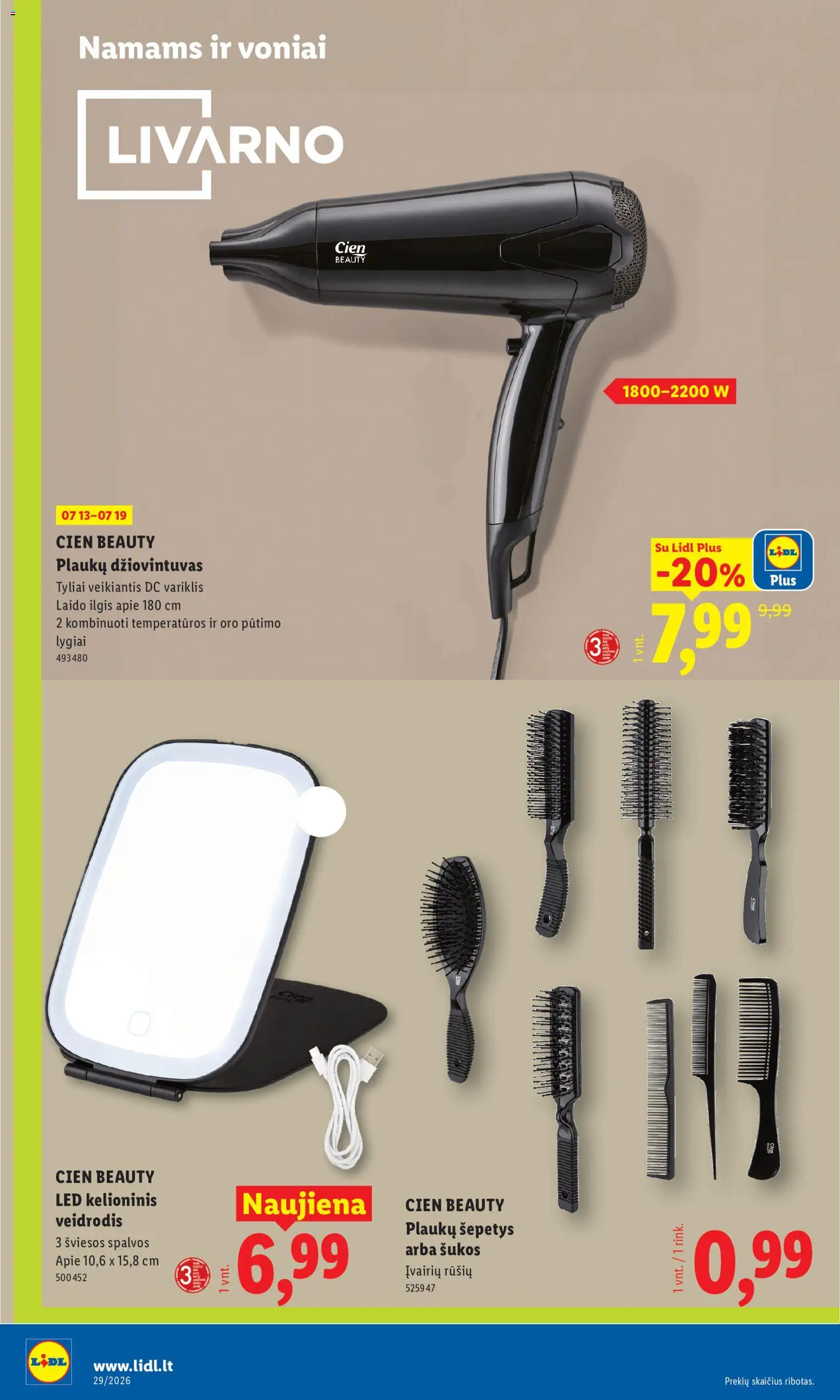 LIDL akcijos nuo 2026.07.13 | Puslapis: 6 | Prekių: Veidrodis