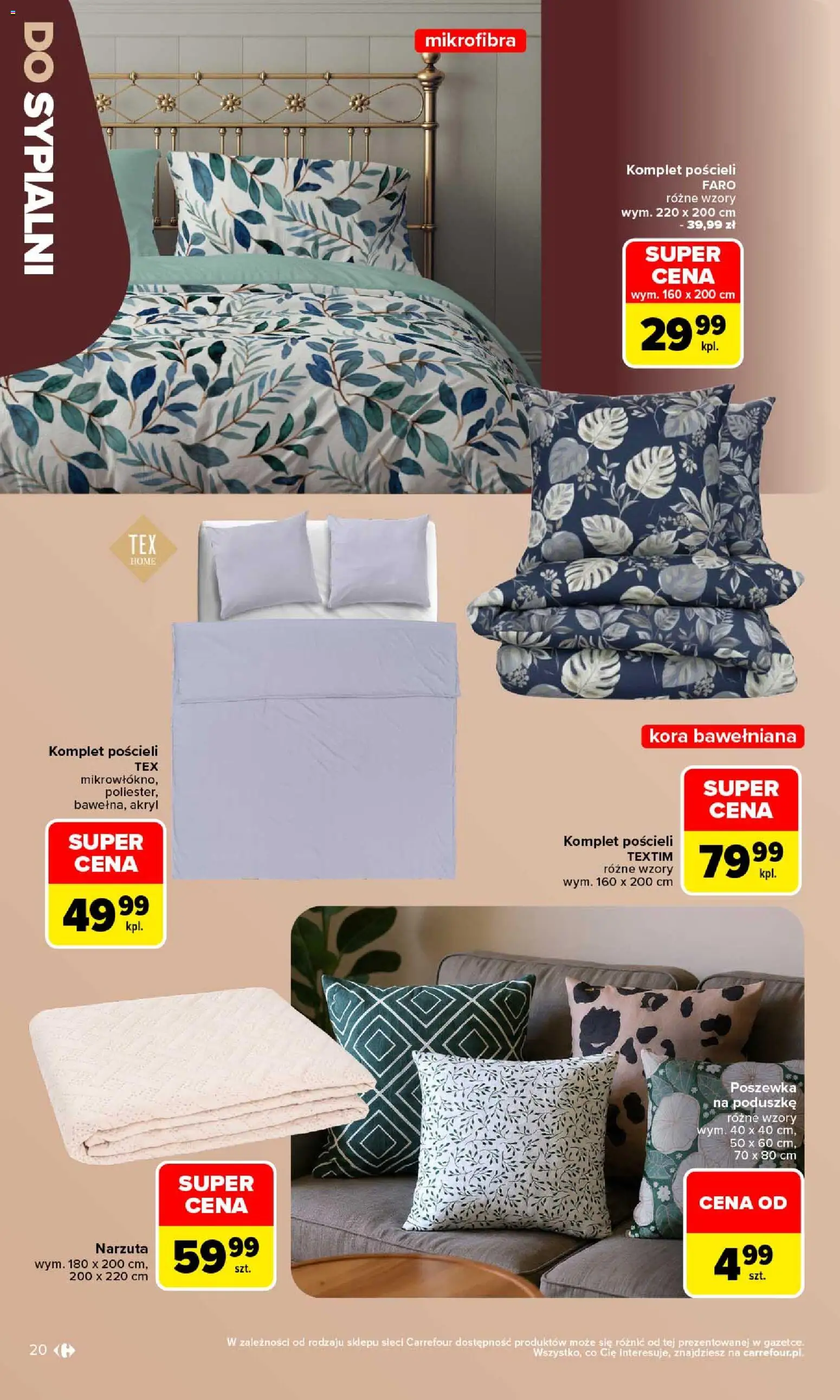 Carrefour gazetka - Stylowy dom od 07.09.2026 | Strona: 20 | Produkty: Narzuta