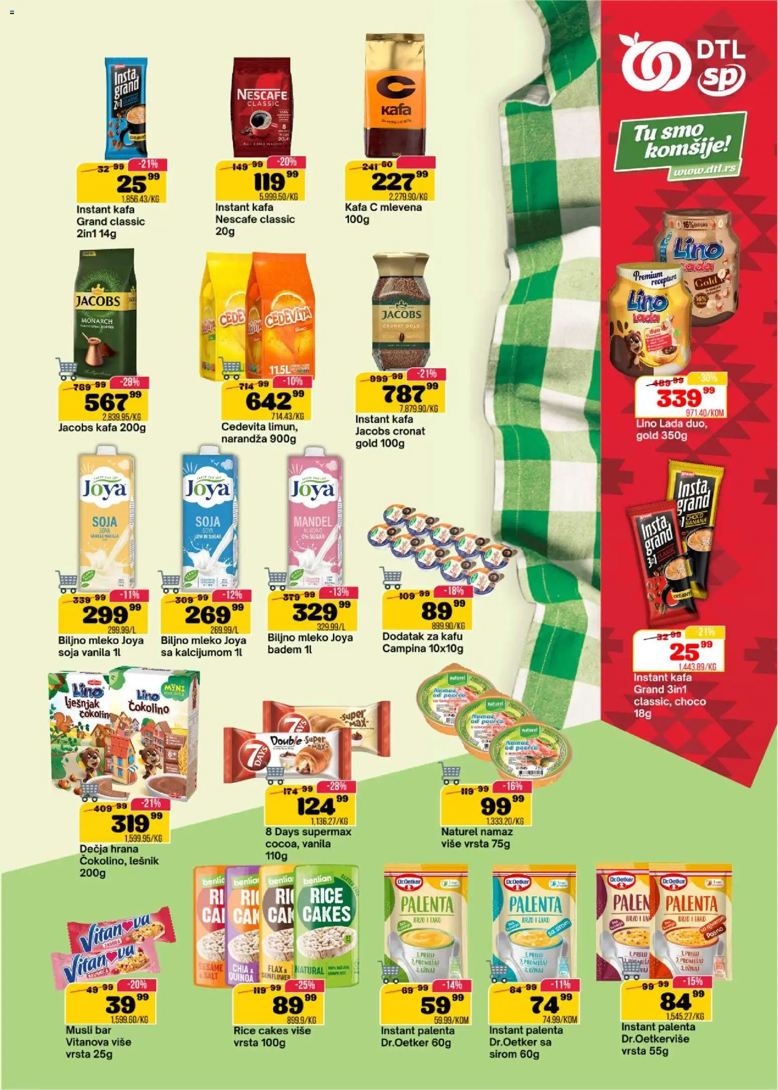 Senta Promet katalog - važi od 20.05.2026 | Strana: 5 | Proizvode: Palenta, Instant kafa, Lešnik, Rice cakes