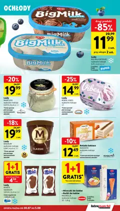 Pogląd oferty "Intermarche gazetka" - ważna od 30.07.2026 | Strona: 25 | Produkty: Sandwich, Big Milk, Lody Magnum, Lody