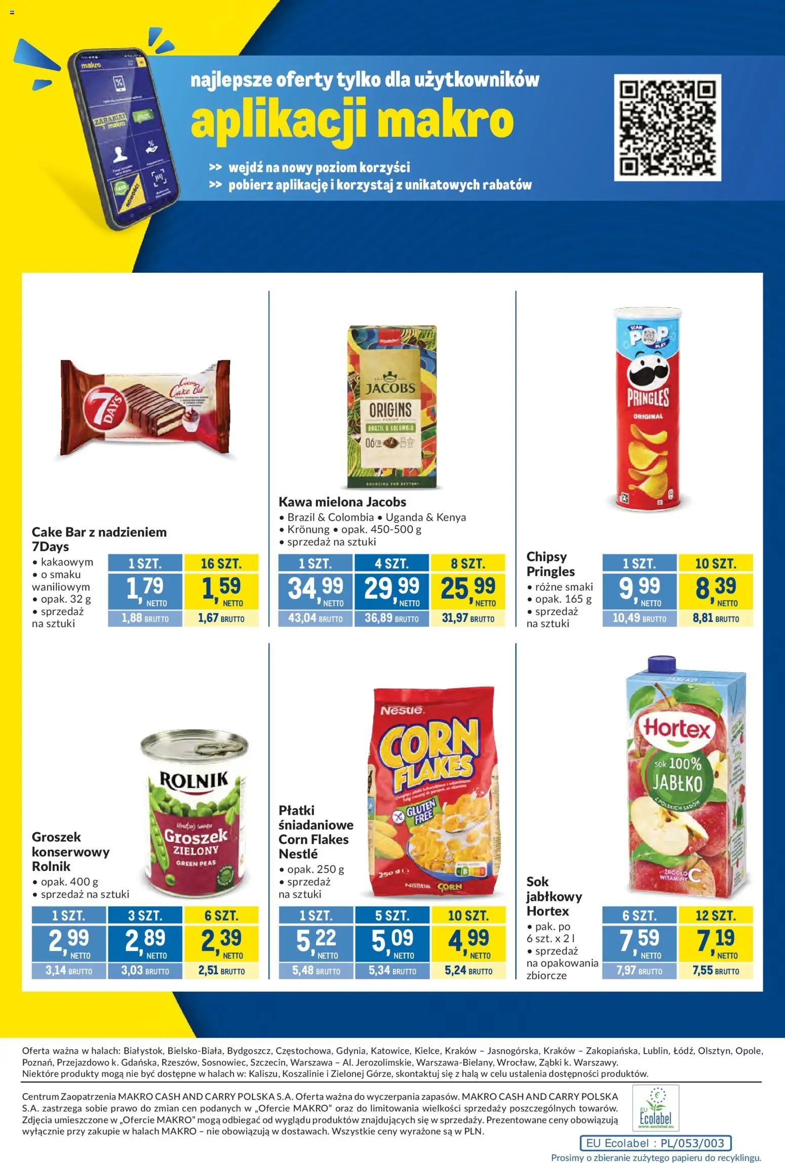 Makro gazetka - Kupujesz więcej płacisz mniej od 07.07.2026 | Strona: 12 | Produkty: Groszek, Chipsy, Sok, Corn Flakes