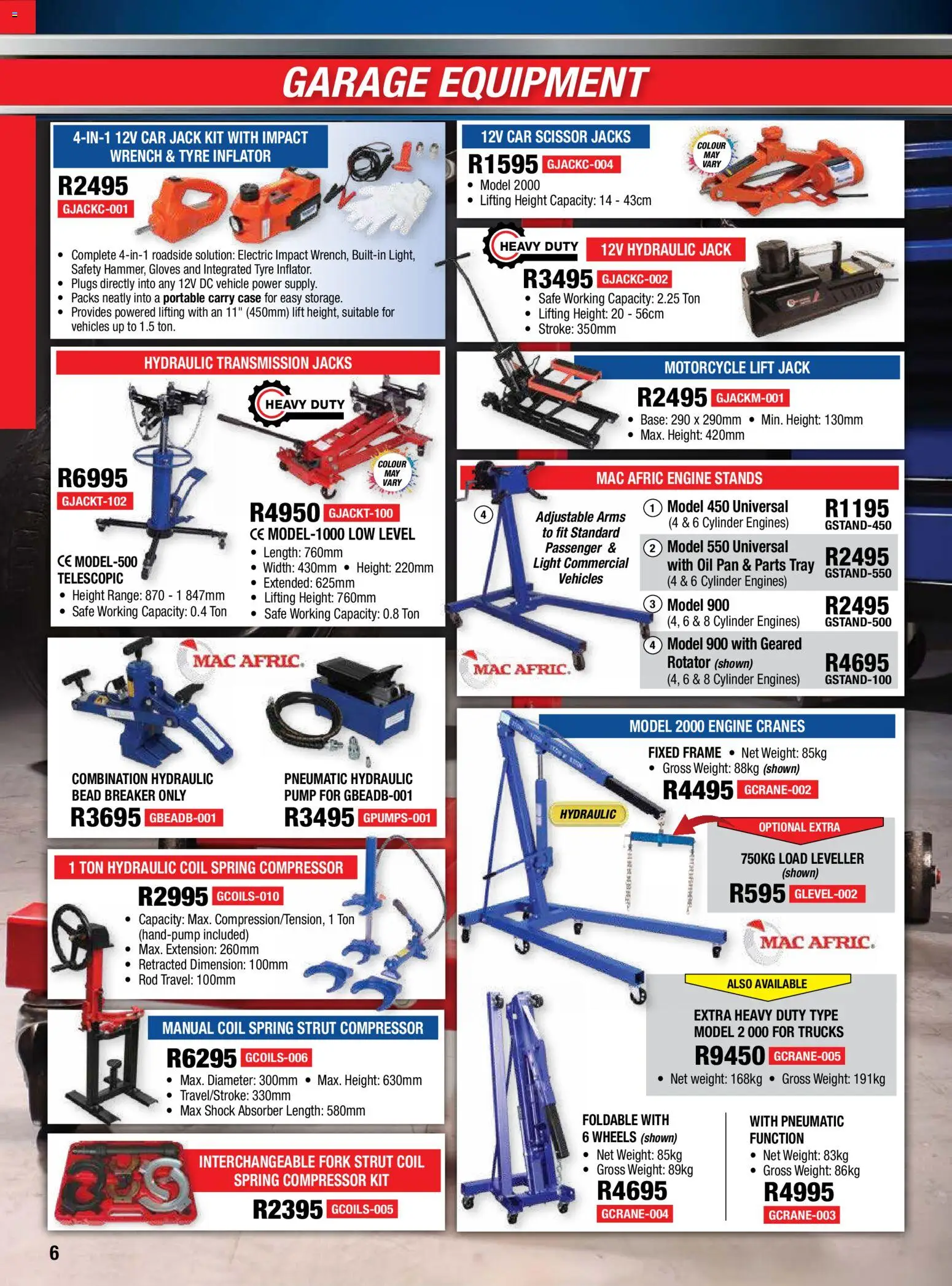 New Adendorff catalogue – valid from 01/10/2026 | Page: 8 | Products: Tray, Wrench, Compressor, Oil