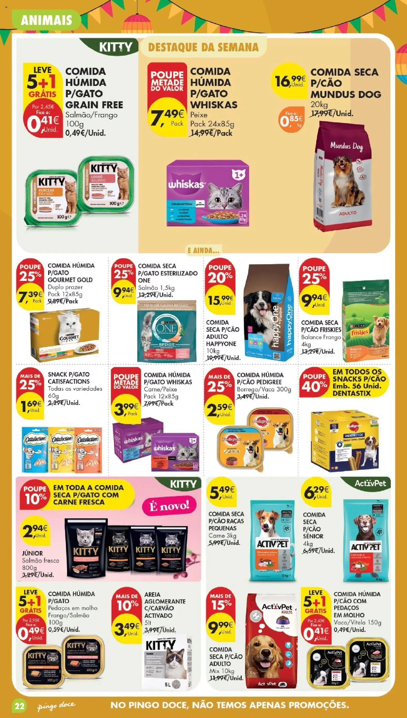 Pingo Doce Poupe Esta Semana Madeira │ válido de 16.06.2026 | Página: 22 | Produtos: Vitela, Purina one, Areia, Frango