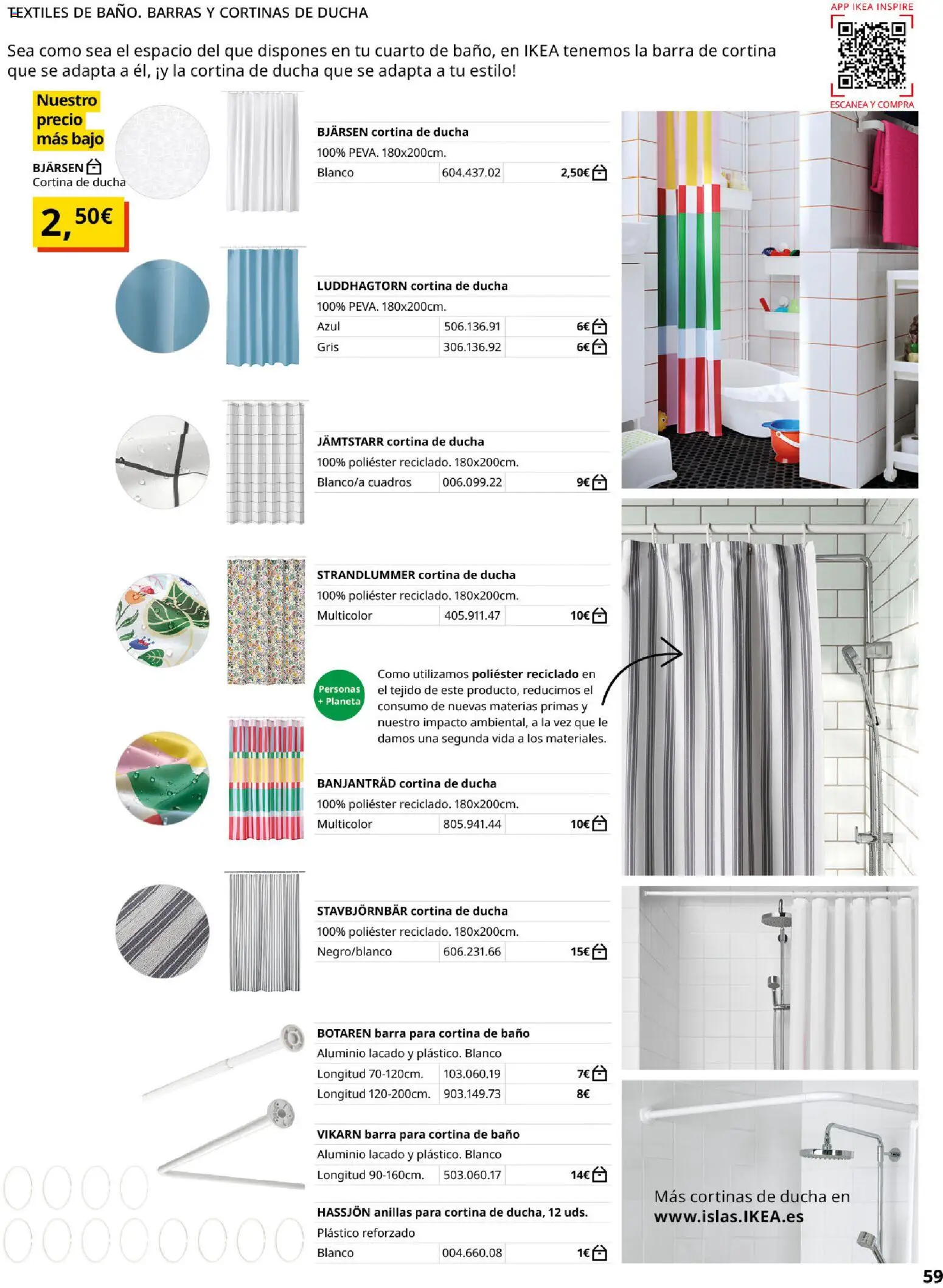 Catálogo IKEA Baños │ válido desde el 01.02.2026 | Página: 59 | Productos: Cortina, Baño, Ducha