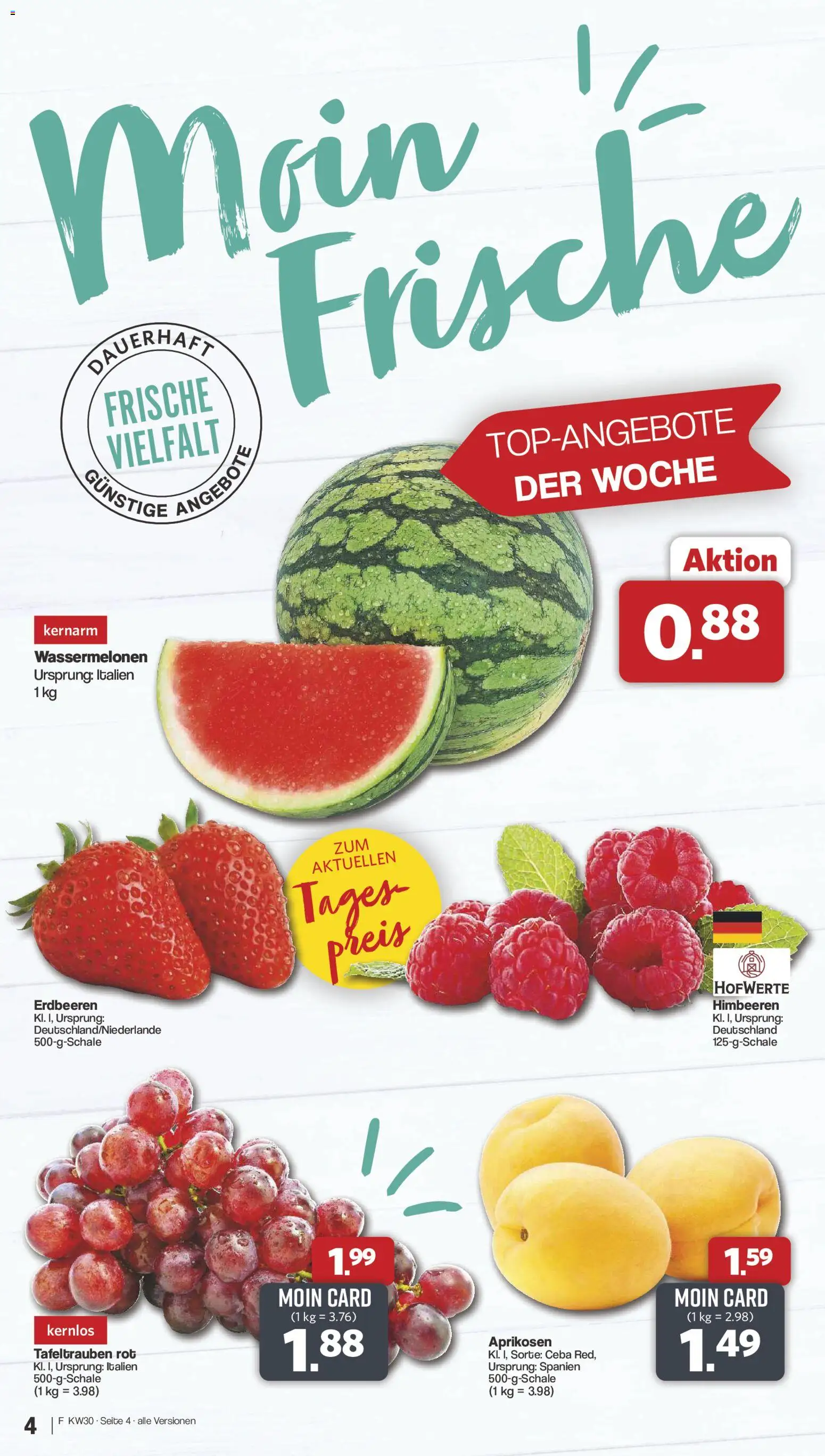 Famila Nordwest Prospekt – gültig ab 20.07.2026 | Seite: 4 | Produkte: Himbeeren, Erdbeeren