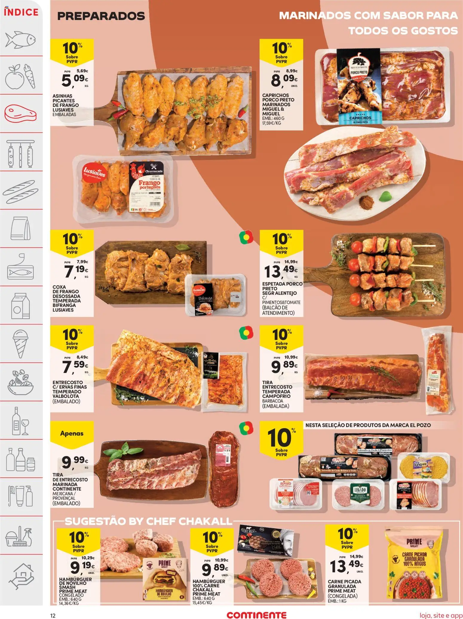 Continente folheto │ válido de 07/07/2026 | Página: 14 | Produtos: Frango, Hambúrguer, Carne picada, Carne