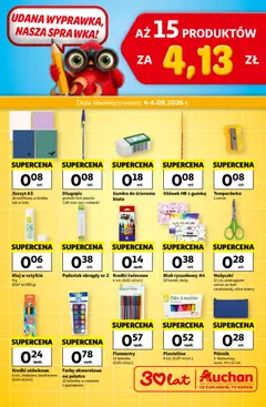 Pogląd oferty "Auchan gazetka - Wyprawka Hipermarket" - ważna od 04.08.2026