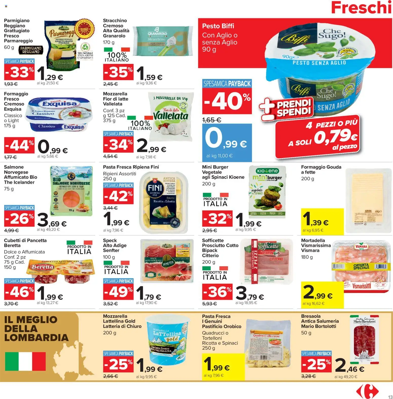 Volantino Carrefour del 15/09/2026 | Pagina: 13 | Prodotti: Latte, Aglio, Spinaci, Ricotta