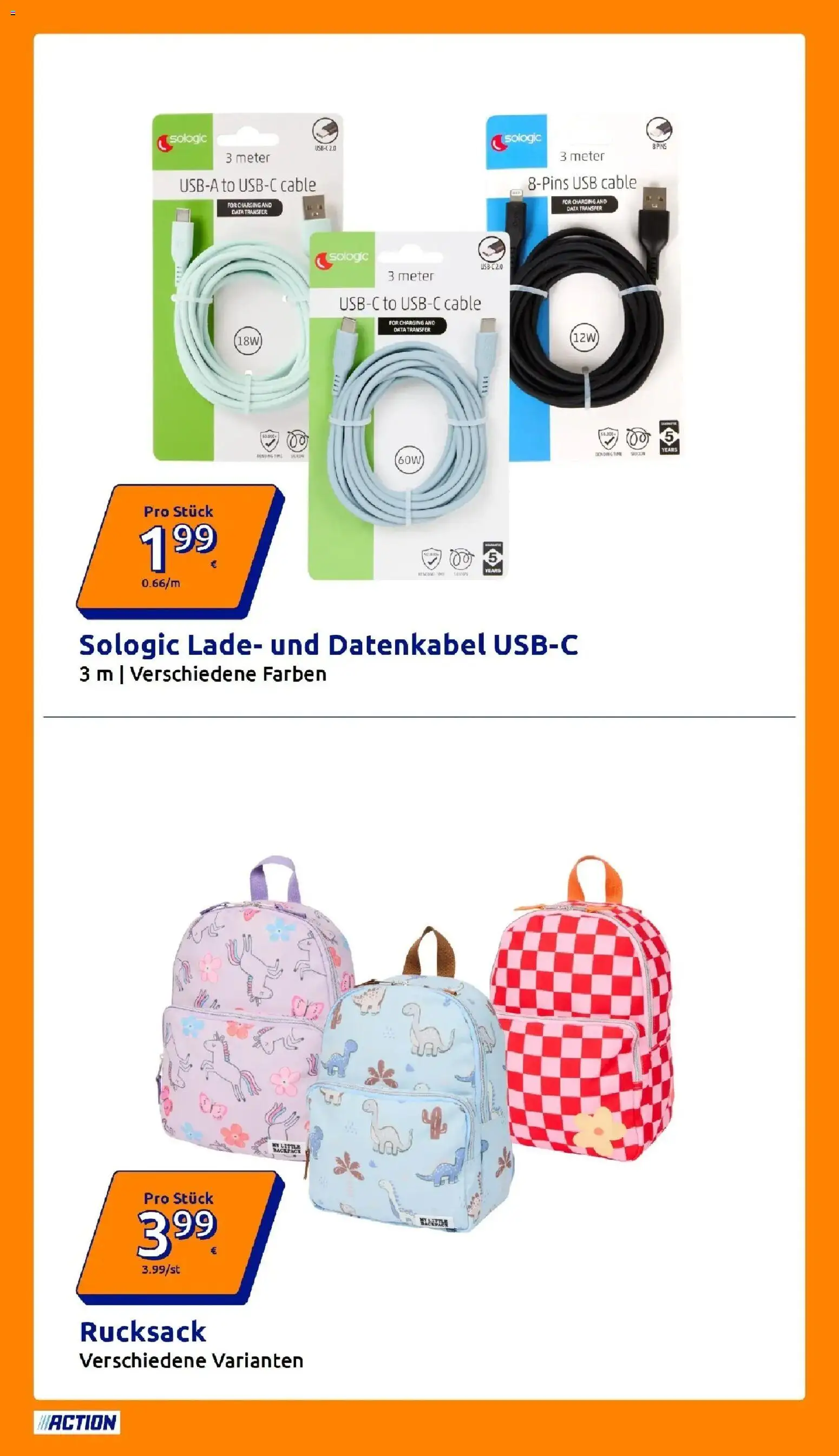 Action Aktueller Prospekt ab 26.08.2026 → Angebote nächste Woche | Seite: 14 | Produkte: USB, Rucksack