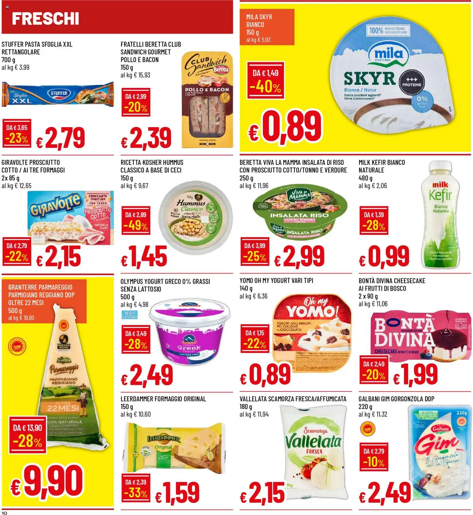 Volantino Galassia del 11/06/2026 | Pagina: 10 | Prodotti: Insalata, Pomodori, Parmigiano, Farro