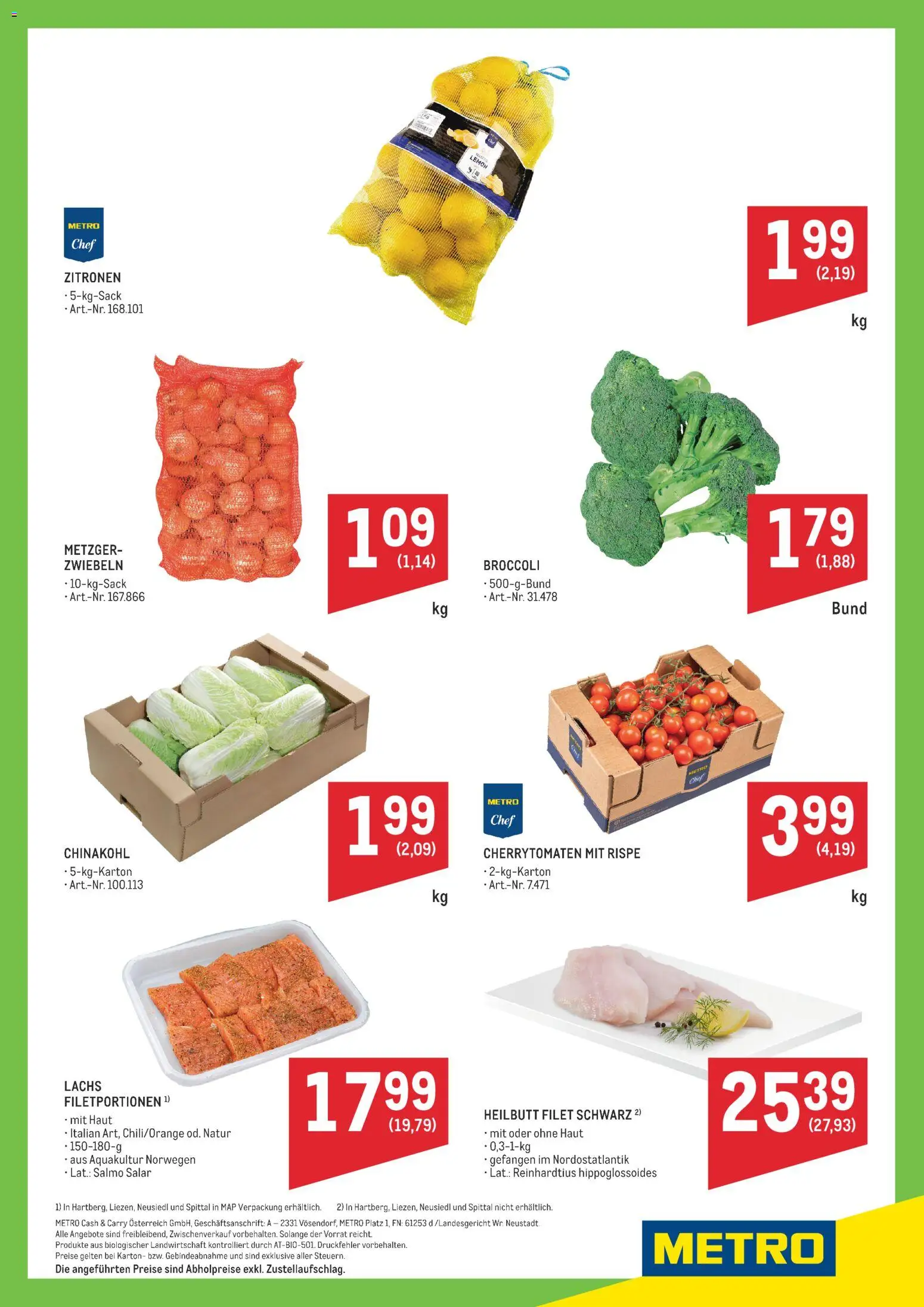 Metro angebote Ultrafrische Wochenhits gültig ab 31.08.2026 | Seite: 2 | Produkte: Zwiebeln, Chinakohl