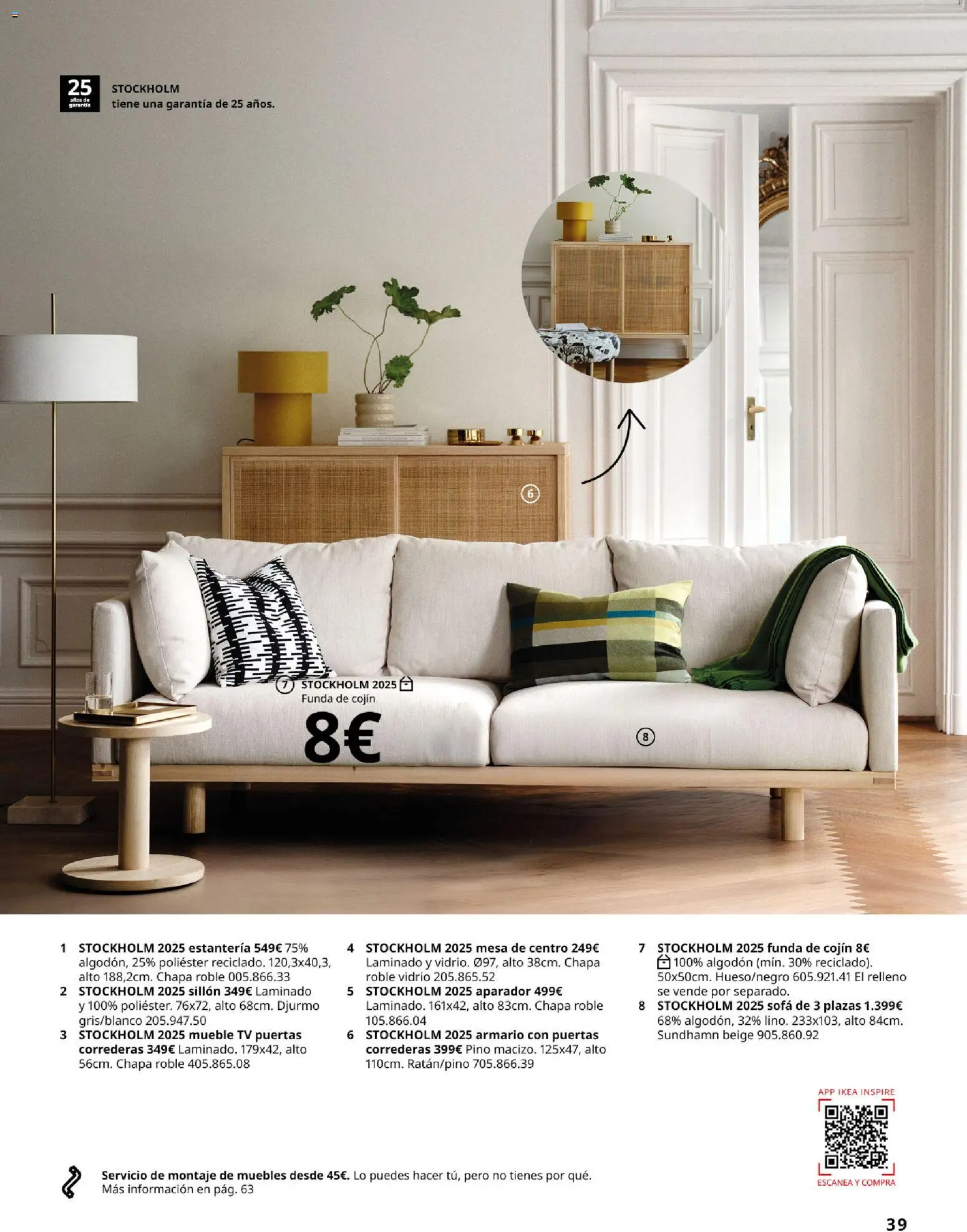 IKEA - Salones │ válido desde el 01/09/2026 | Página: 39 | Productos: Estantería, Algodón, Sillón, Puertas