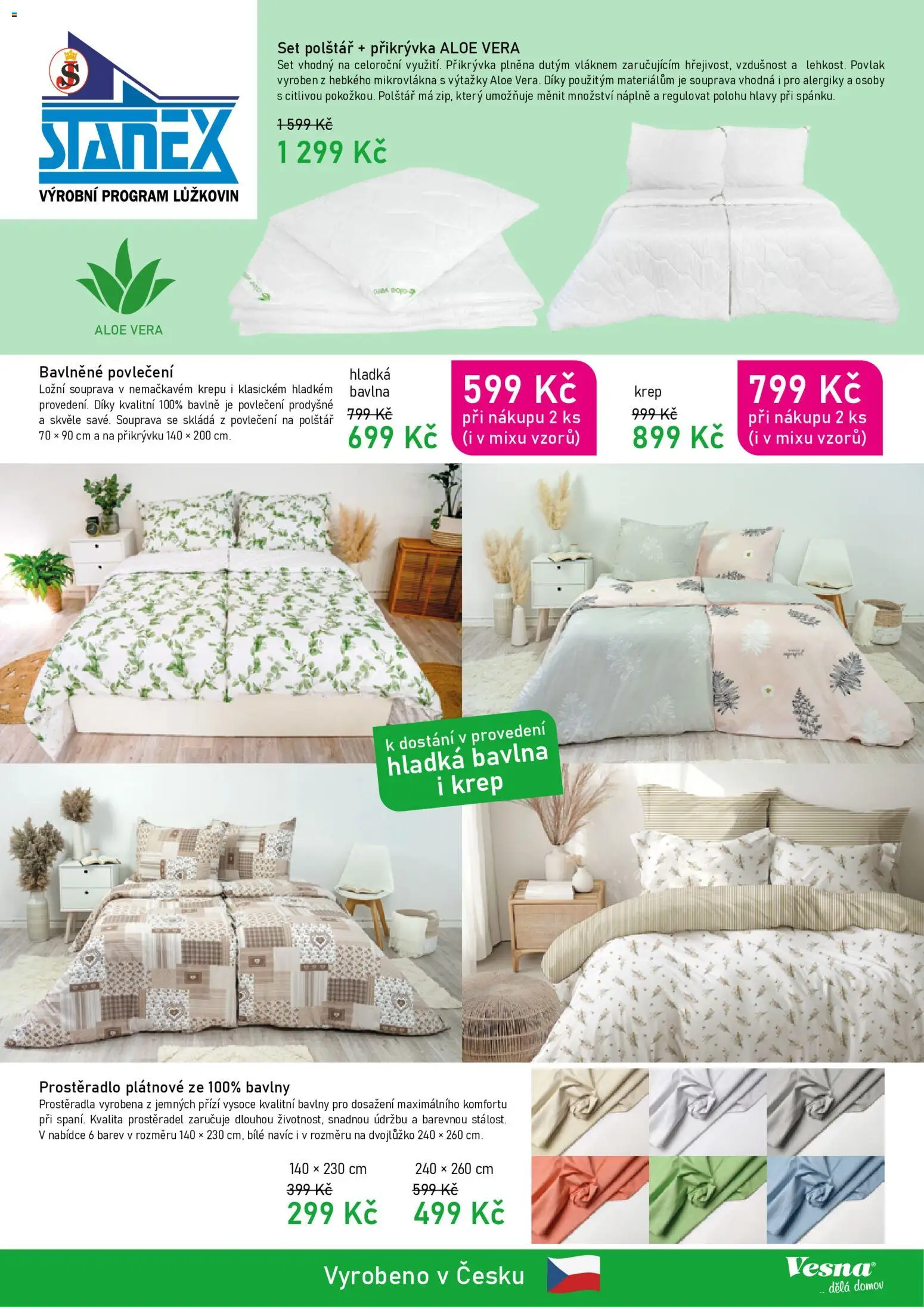 Vesna leták od 12.10.2026 | Strana: 3 | Produkty: Prostěradla, Povlečení, Polštář, Prostěradlo