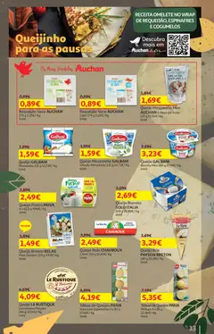 Pré-visualização Auchan - Férias de Verão - Tempos Livres válido de 07/07/2026 | Página: 13 | Produtos: Tábua, Espinafres, Mesa, Requeijão