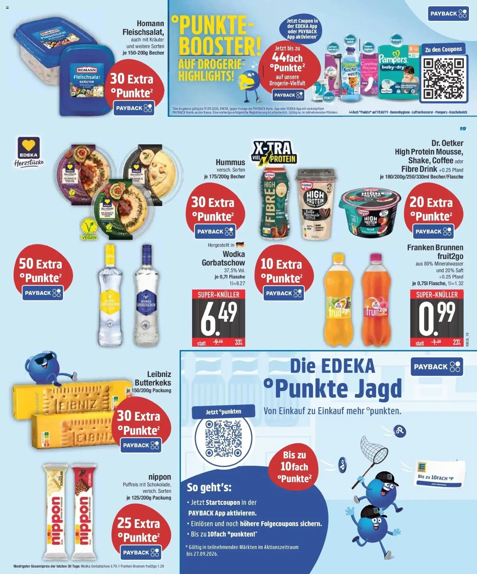 E center Prospekt Deggendorf (ab 14.09.2026) zum Blättern | Seite: 19 | Produkte: Mineralwasser, Wodka gorbatschow, Hummus, Wodka