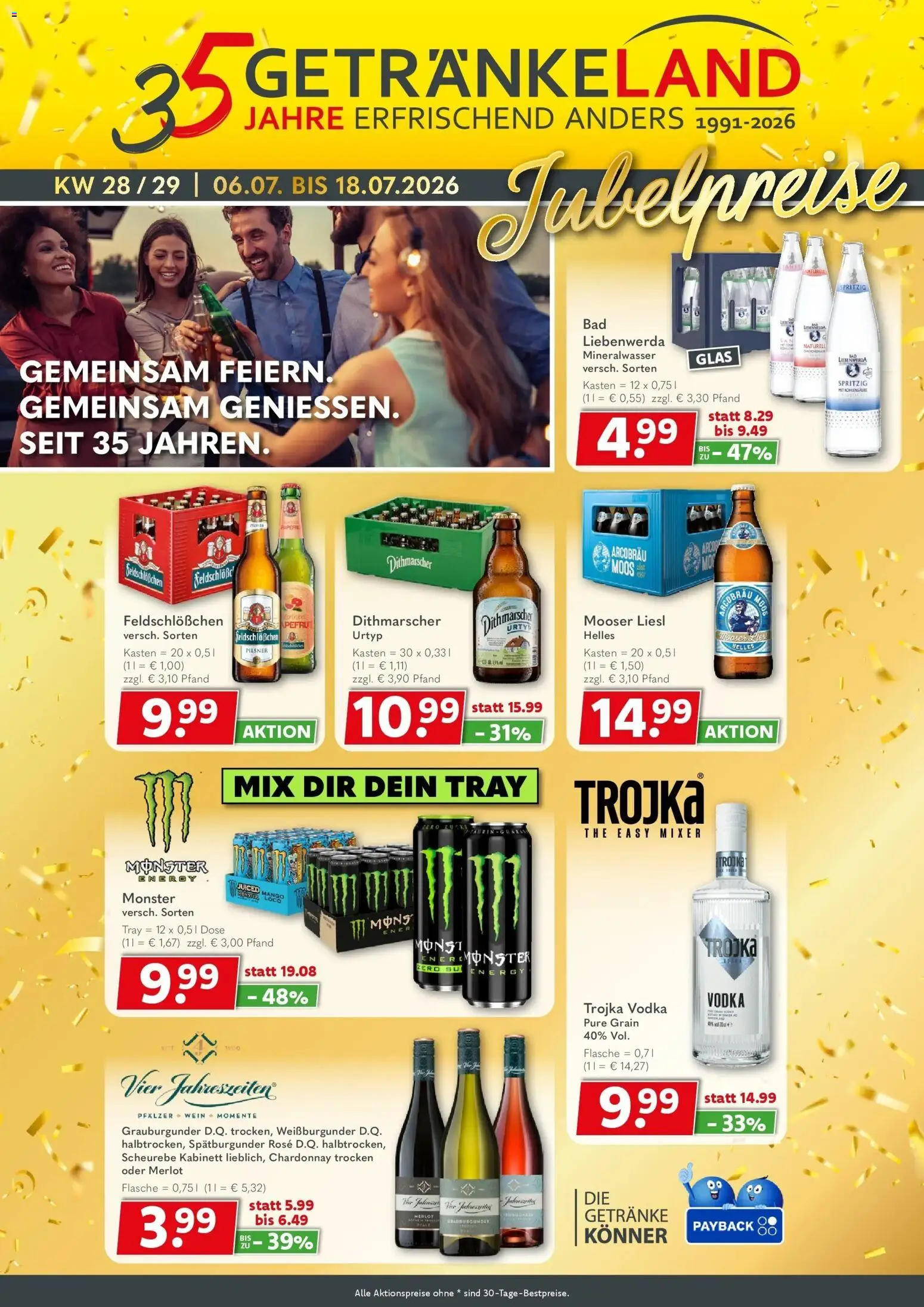 Getränkeland Getränkeangebote – gültig ab 06.07.2026 | Seite: 1 | Produkte: Mixer, Energy, Mineralwasser, Monster