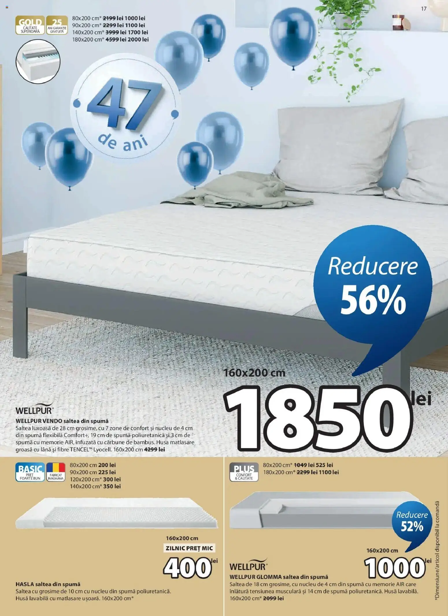 Noul catalog JYSK – valabil de la 25.03.2026 | Pagină: 17 | Produse: Memorie, Saltea, Türk kahvesi öğütme değirmeni