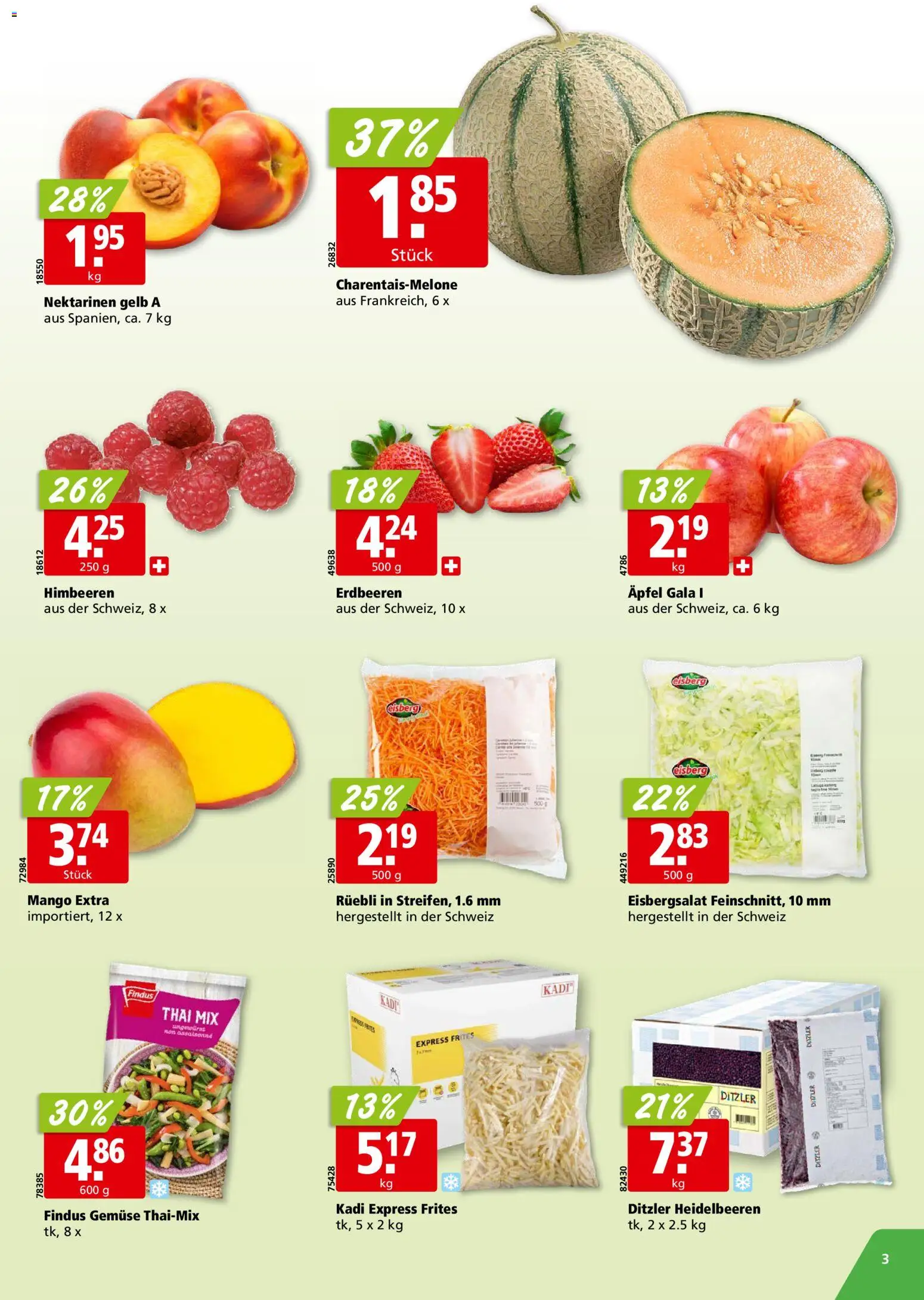 Aligro aktionen – gültig ab 27.07.2026 | Seite: 3 | Produkte: Nektarinen, Äpfel, Gemüse, Erdbeeren