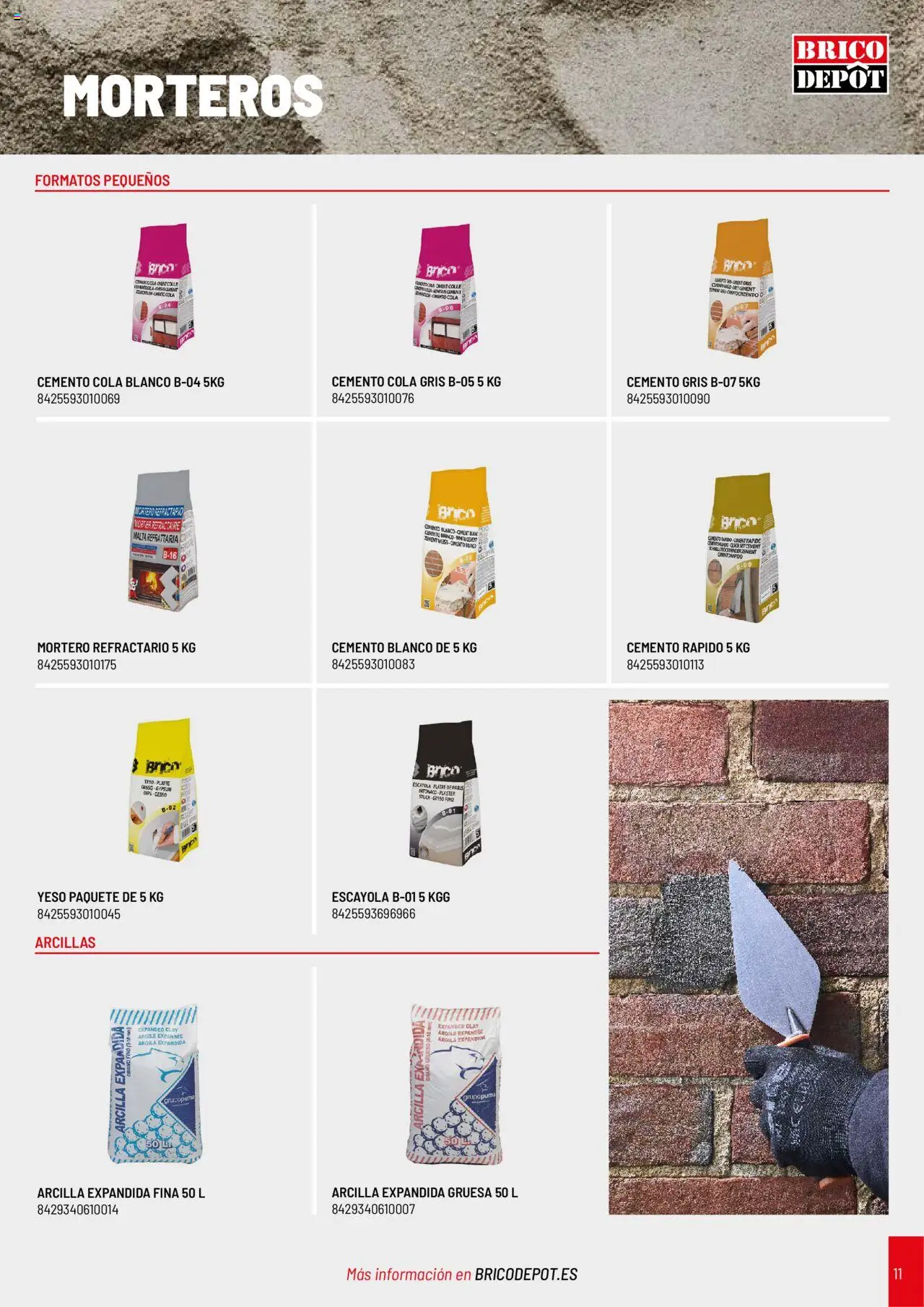 Brico Depôt Catálogo Construcción │ válido desde el 01/04/2025 | Página: 11 | Productos: Cemento