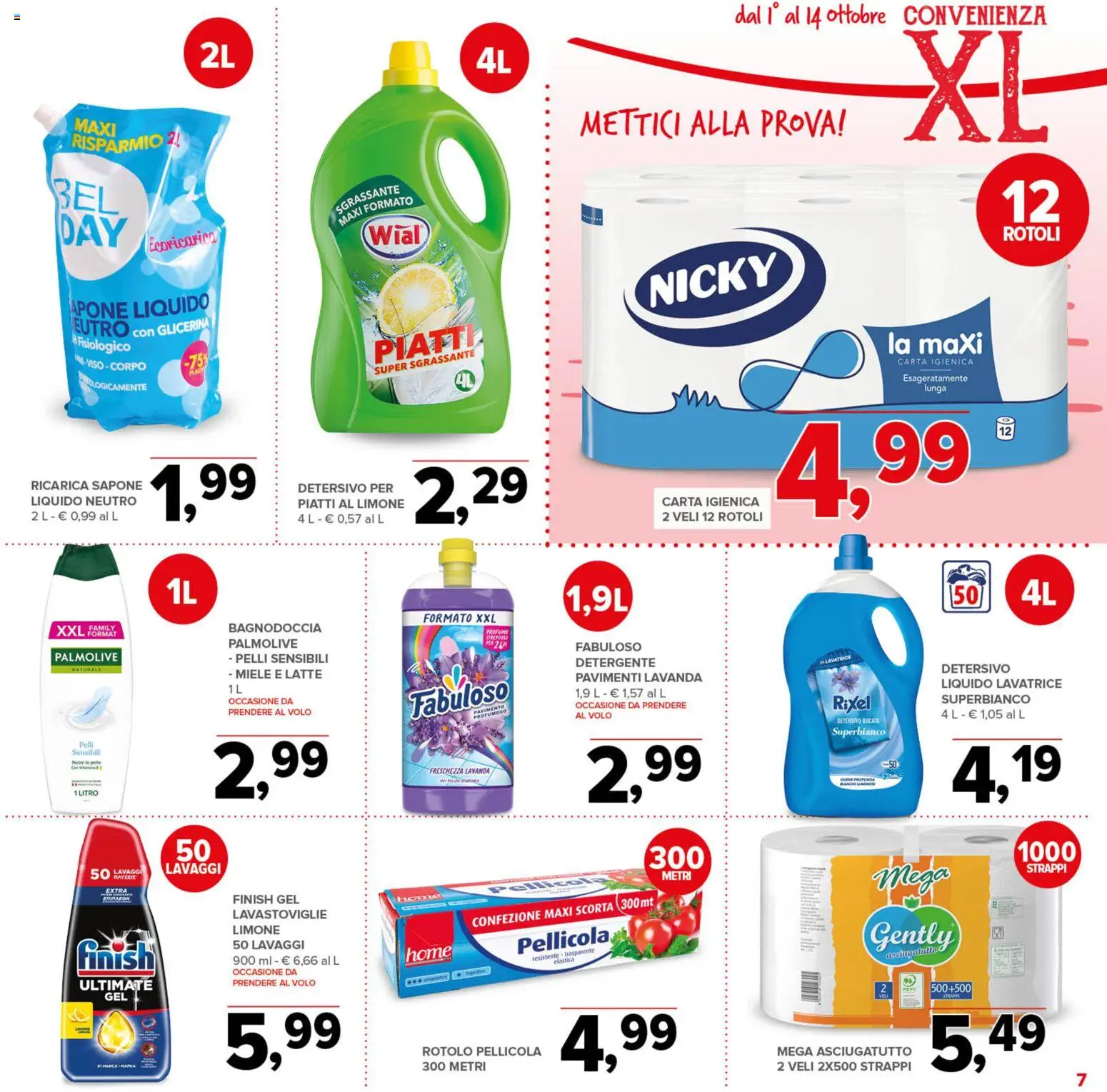 Volantino Todis del 01/10/2026 | Pagina: 7 | Prodotti: Latte, Limone, Asciugatutto, Pellicola
