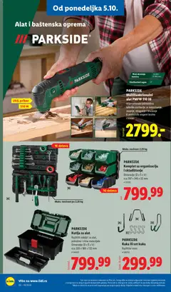 PARKSIDE Kutija za alat, Različiti odeljci za alat, potrošne i sitne materijale Dimenzije (D x Š x V): cca 320 x 188 x 132 mm - pregled Lidl kataloga - važi od 01.10.2026 | Strana: 92