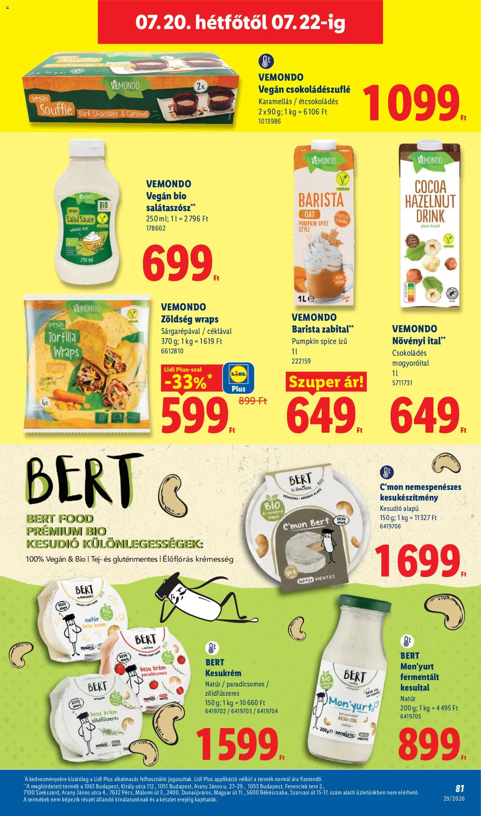 Lidl akciós ujság - amely érvényes a következő dátumtól: 2026.07.16. | Oldal: 81 | Termékek: Kesudió, Szarvasi, Tej, Zöldség