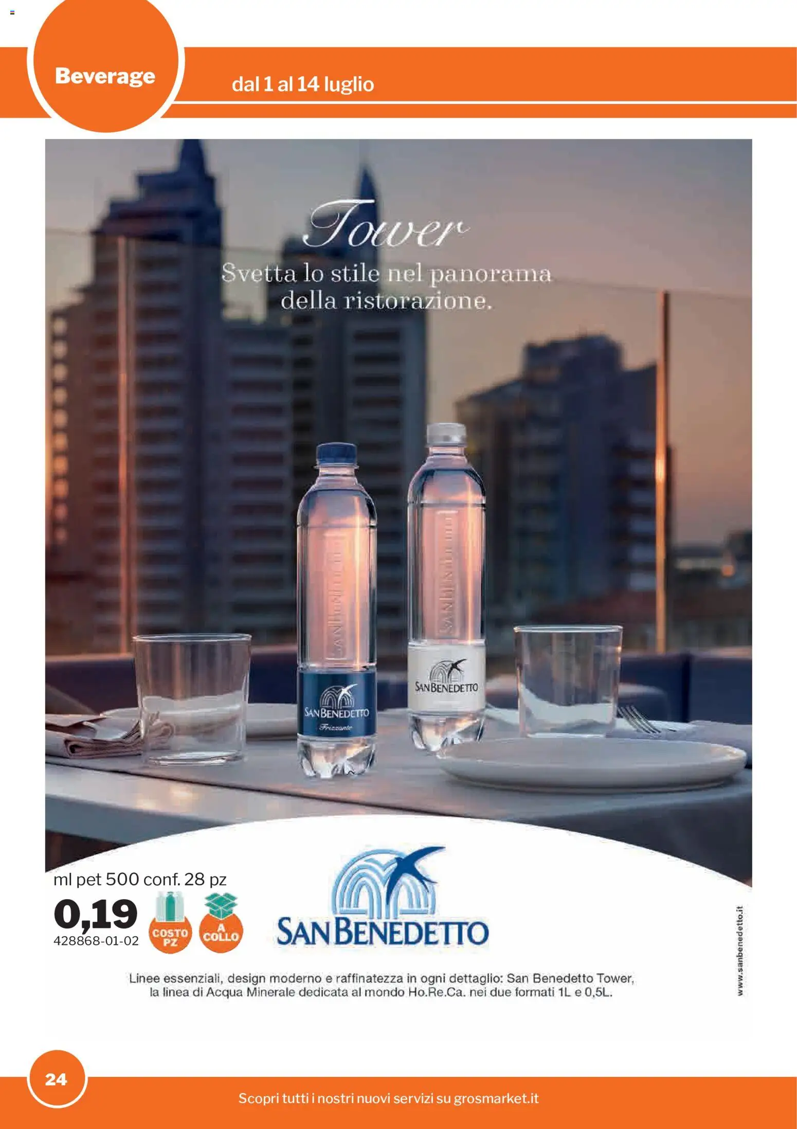 Volantino Sogegross del 01/07/2026 | Pagina: 24 | Prodotti: Acqua, Acqua minerale