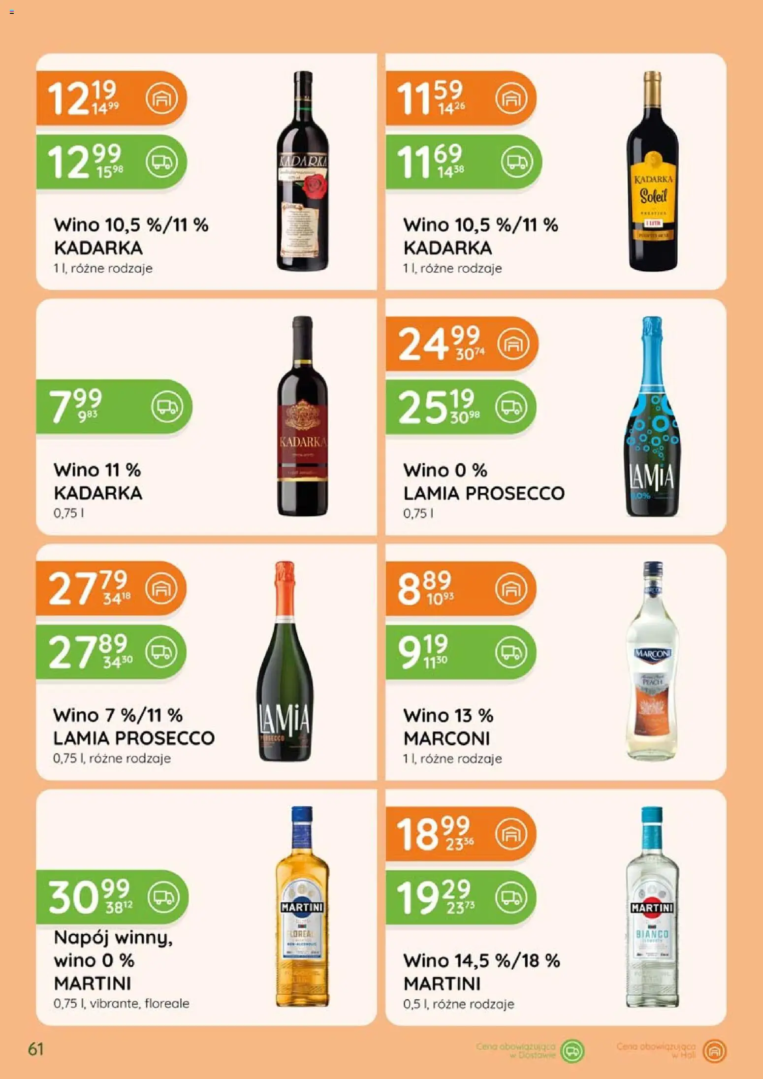 Eurocash gazetka - Katalog Alkoholowy od 01.09.2026 | Strona: 61 | Produkty: Kadarka wino, Wino, Kadarka soleil, Prosecco