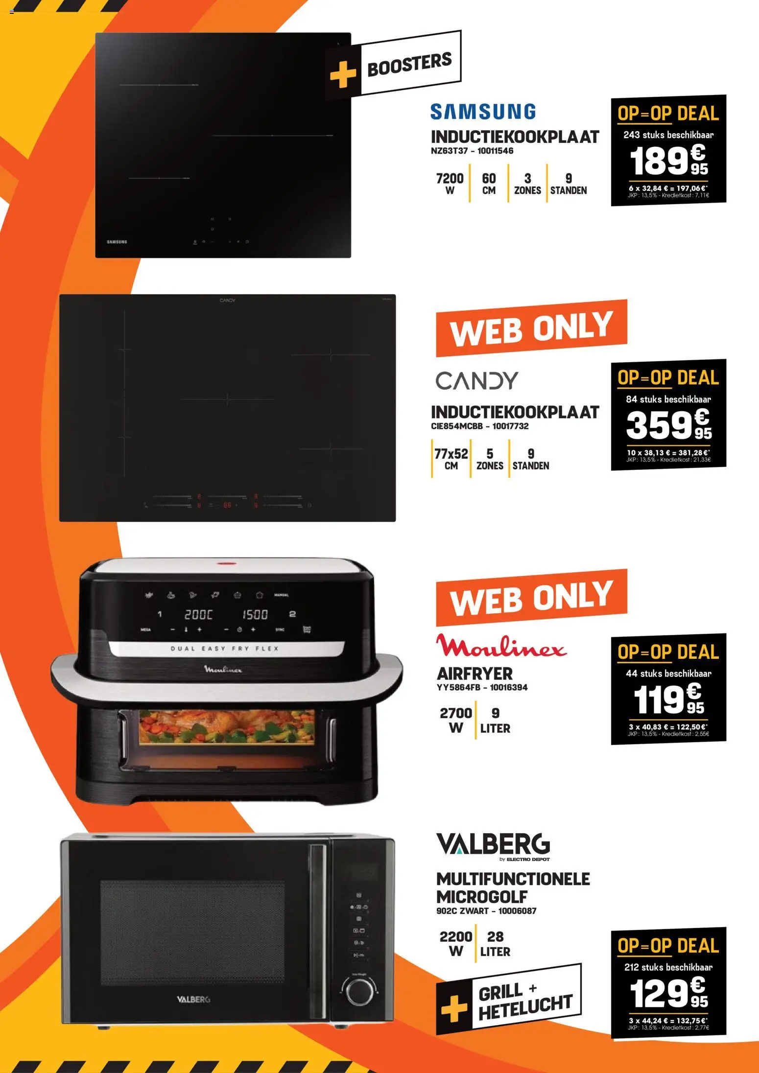 {H1} | Pagina: 13 | Producten: Grill, Inductiekookplaat, Microgolf
