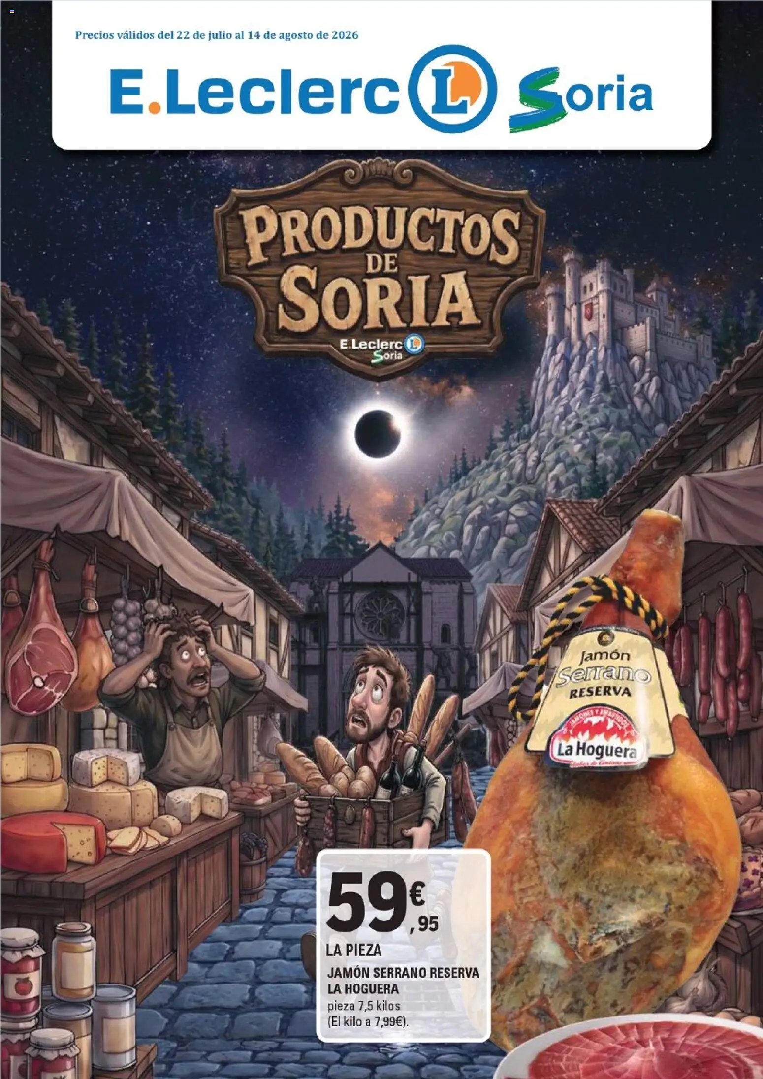 E.Leclerc Soria │ válido desde el 22/07/2026 | Página: 1 | Productos: Jamón serrano, Jamón