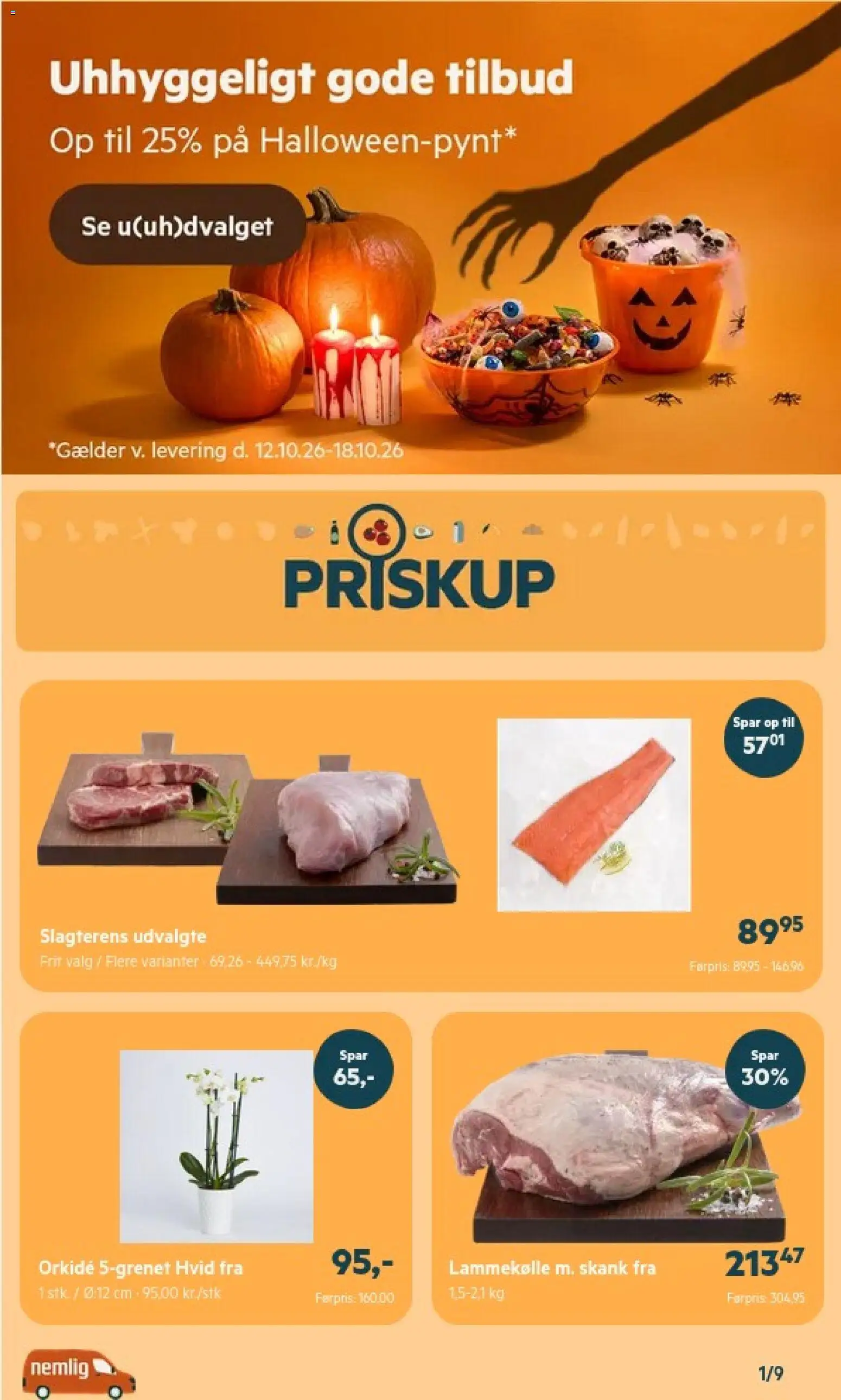 Nemlig tilbudsavis – gyldig fra 12/10/2026 | Side: 1 | Produkter: Lammekølle, Skank