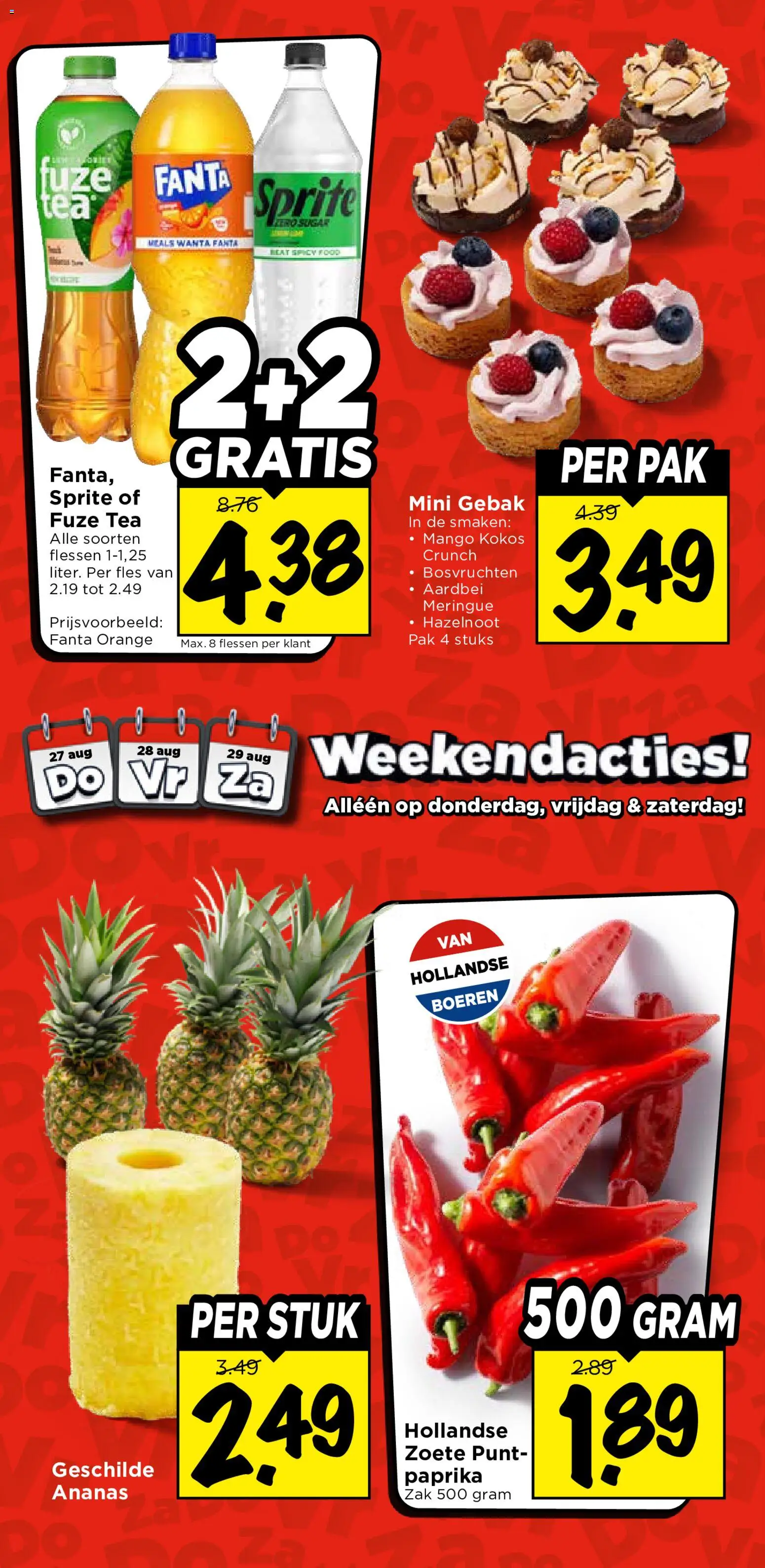 {H1} | Pagina: 3 | Producten: Ananas, Sprite, Paprika, Aardbei