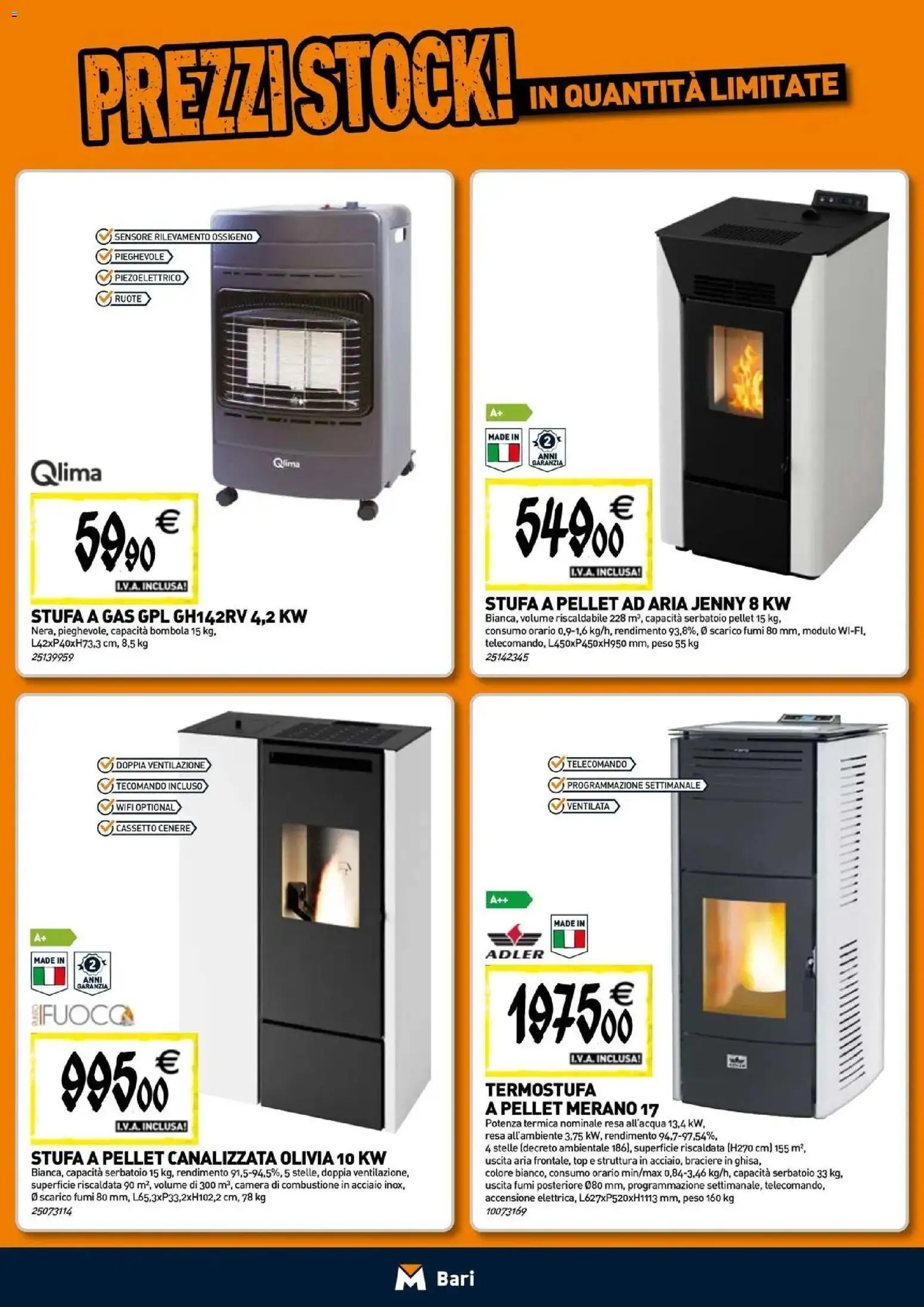 Nuovo TECNOMAT catalogo Bari dal 24/09/2026 > offerte anteprima 🛍️ | Pagina: 8 | Prodotti: Pellet, Telecomando, Top, Stufa a gas