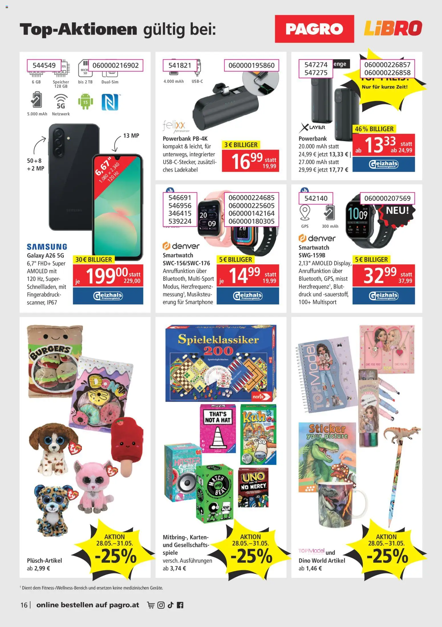 Libro Flugblatt gültig ab 28.05.2026 | Seite: 16 | Produkte: Smartphone, Smartwatch, Samsung