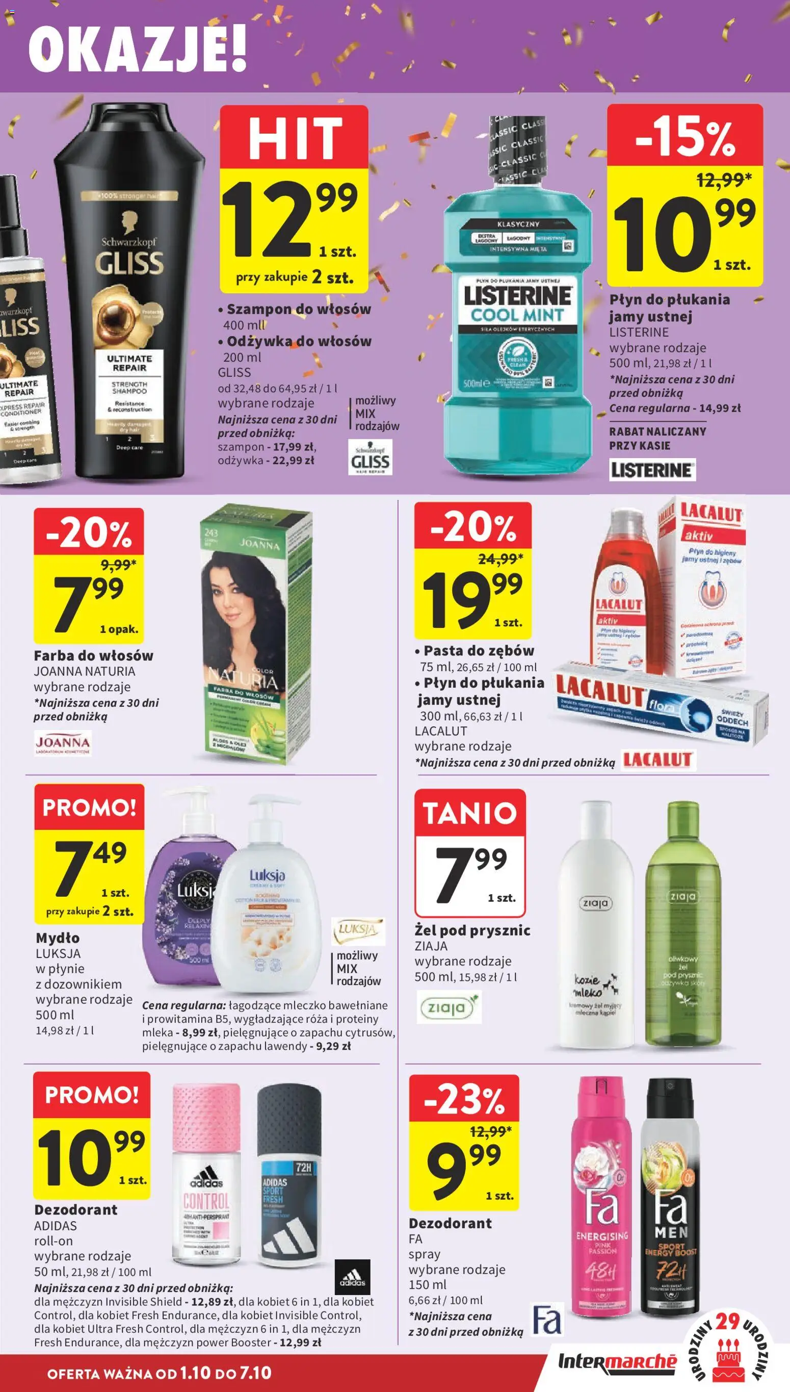 Intermarche gazetka od 01.10.2026 | Strona: 41 | Produkty: Szampon do włosów, Szampon, Mydło, Dezodorant