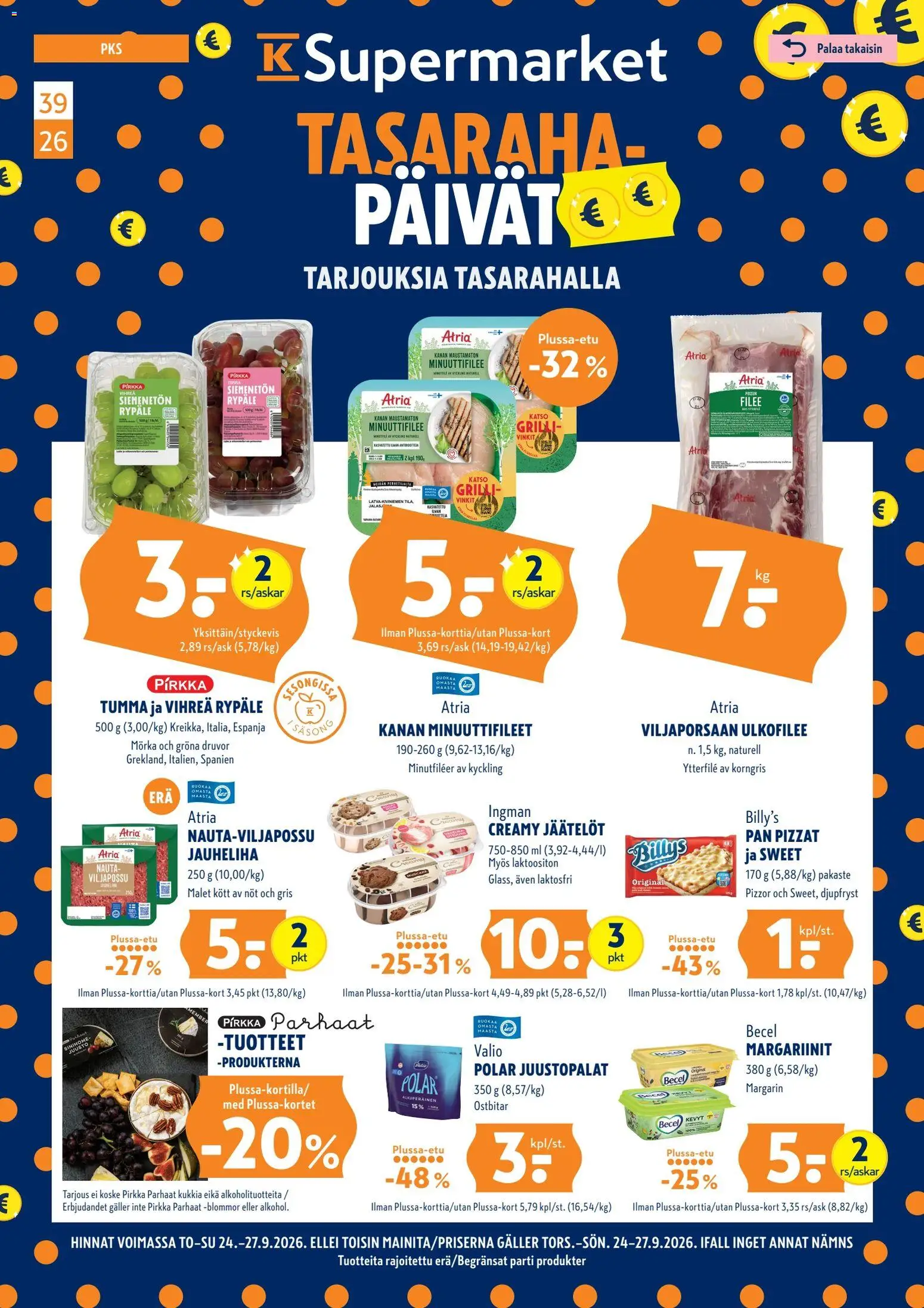 K-Supermarket tarjoukset – voimassa 24/09/2026 alkaen | Sivu: 1