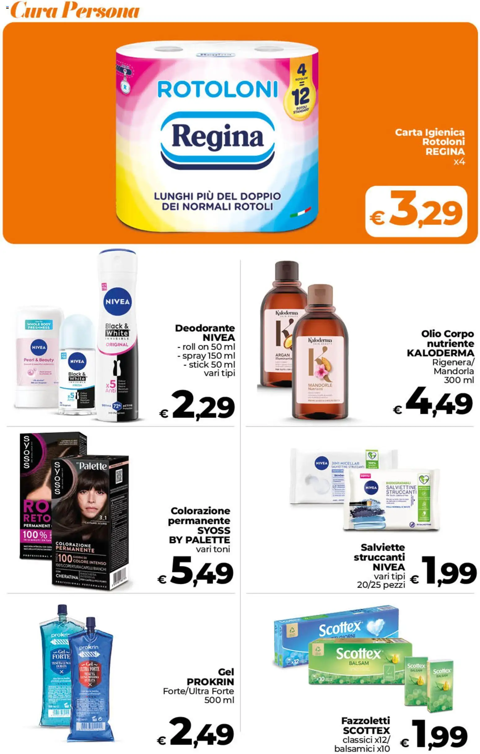 Volantino Ipercoop del 23/10/2026 | Pagina: 43 | Prodotti: Fazzoletti, Olio corpo, Mandorla, Mandorle