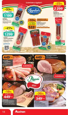 Auchan akciós újság - amely érvényes a következő dátumtól: 11.06.2026 | Oldal: 18