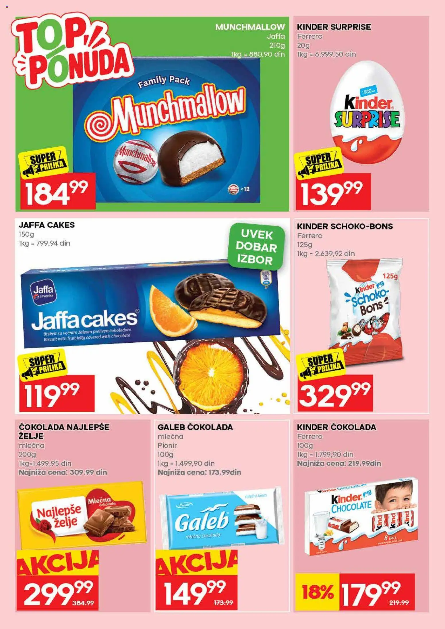 Idea katalog - važi od 06.08.2026 | Strana: 40 | Proizvode: Munchmallow, Čokolada, Ferrero
