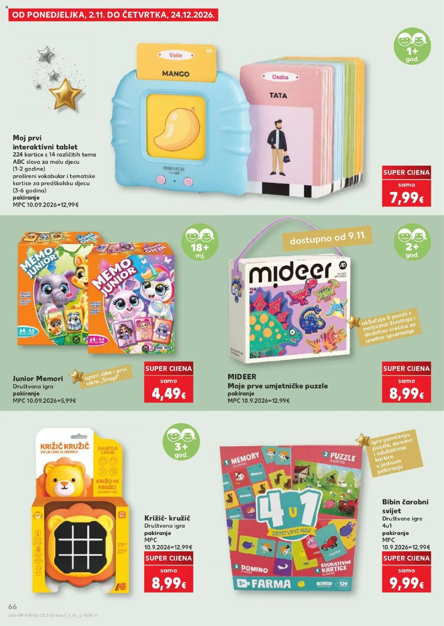 Kaufland katalog | vrijedi od 02.11.2026 | Stranica: 66 | Proizvodi: Puzzle, Tablet, Voće, Mango