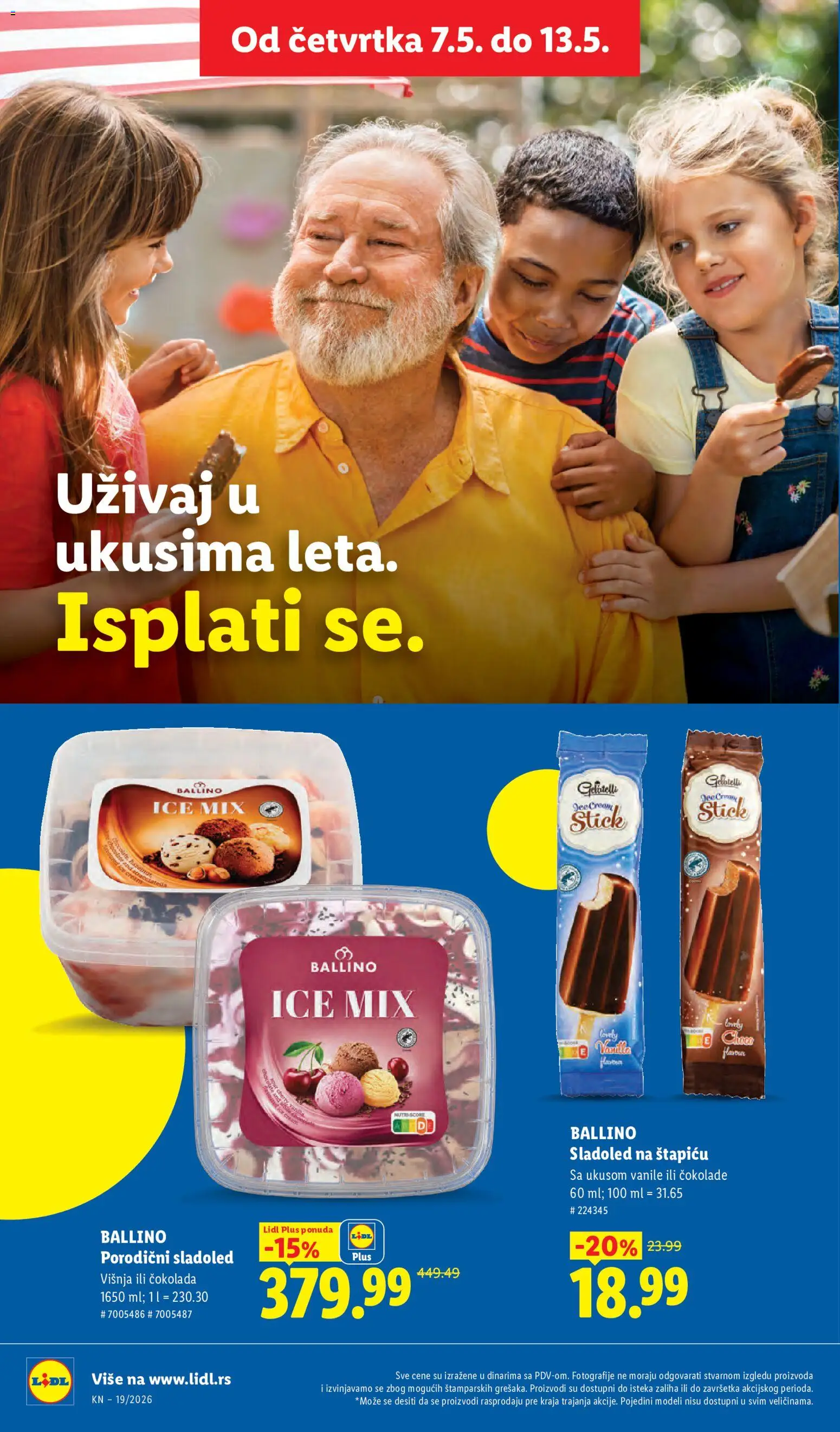 Lidl katalog - važi od 07.05.2026 | Strana: 44 | Proizvode: Sladoled, Višnja, Čokolada