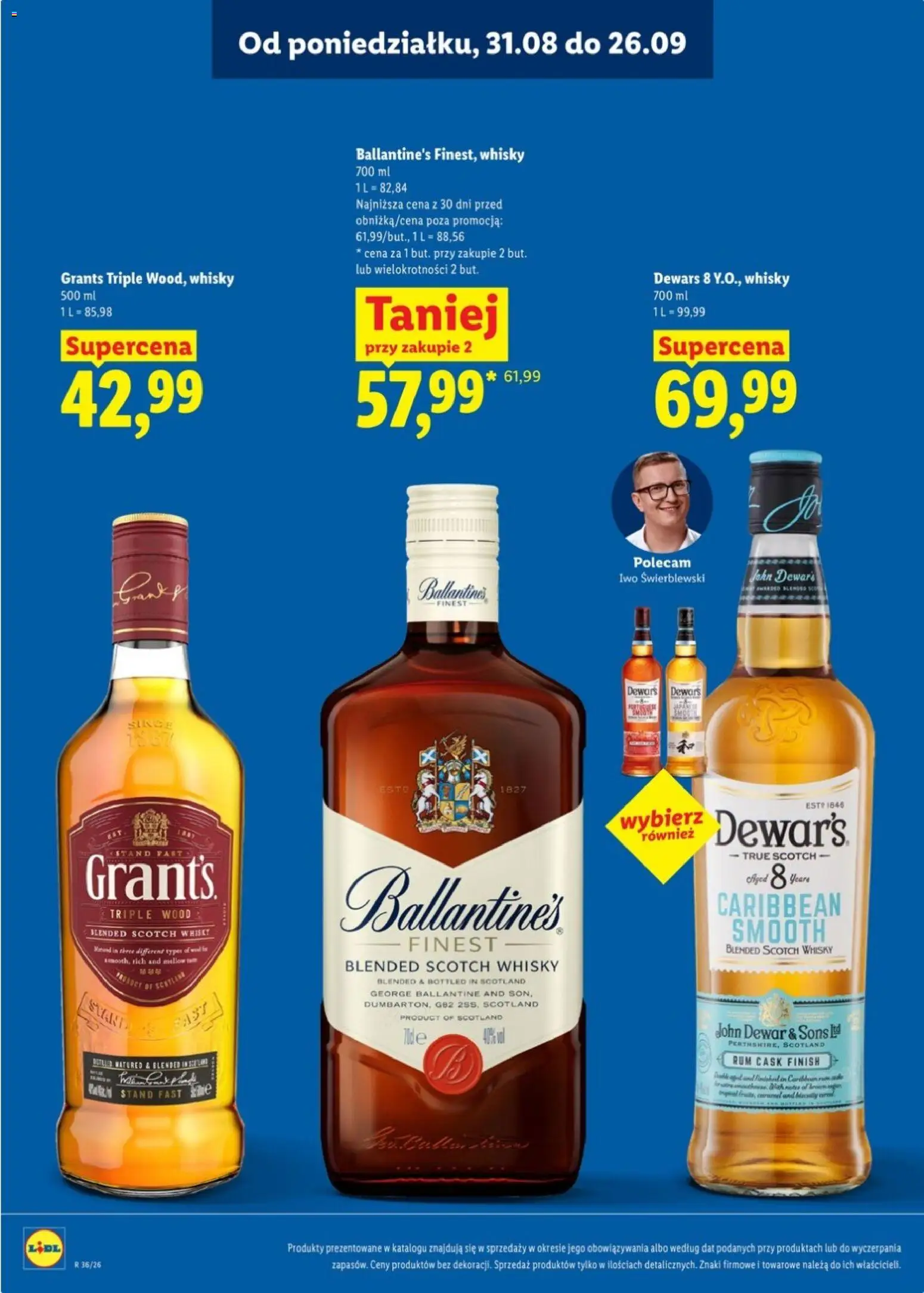 Lidl Katalog alkoholi mocnych od 31.08.2026 | Strona: 11 | Produkty: Grant's, Scotch whisky, Rum, Finish