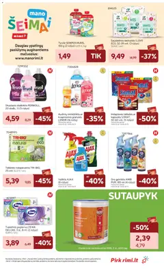 Rimi leidinys galioja nuo 09.06.2026 | Puslapis: 33 | Prekių: Tabletės indaplovėms, Tualetinis popierius