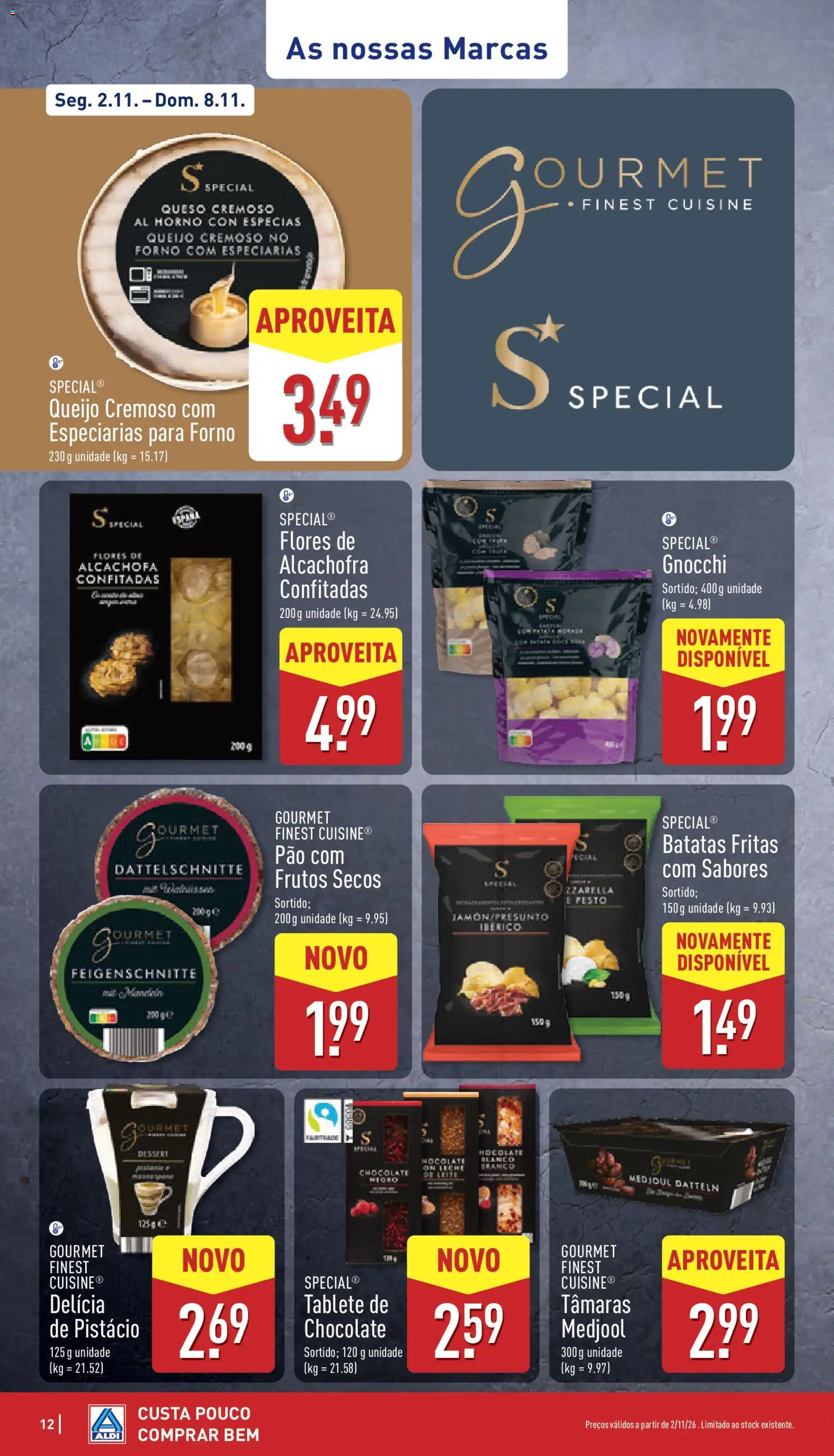 Aldi folheto │ válido de 02/11/2026 | Página: 12 | Produtos: Pesto, Forno, Flores, Gnocchi